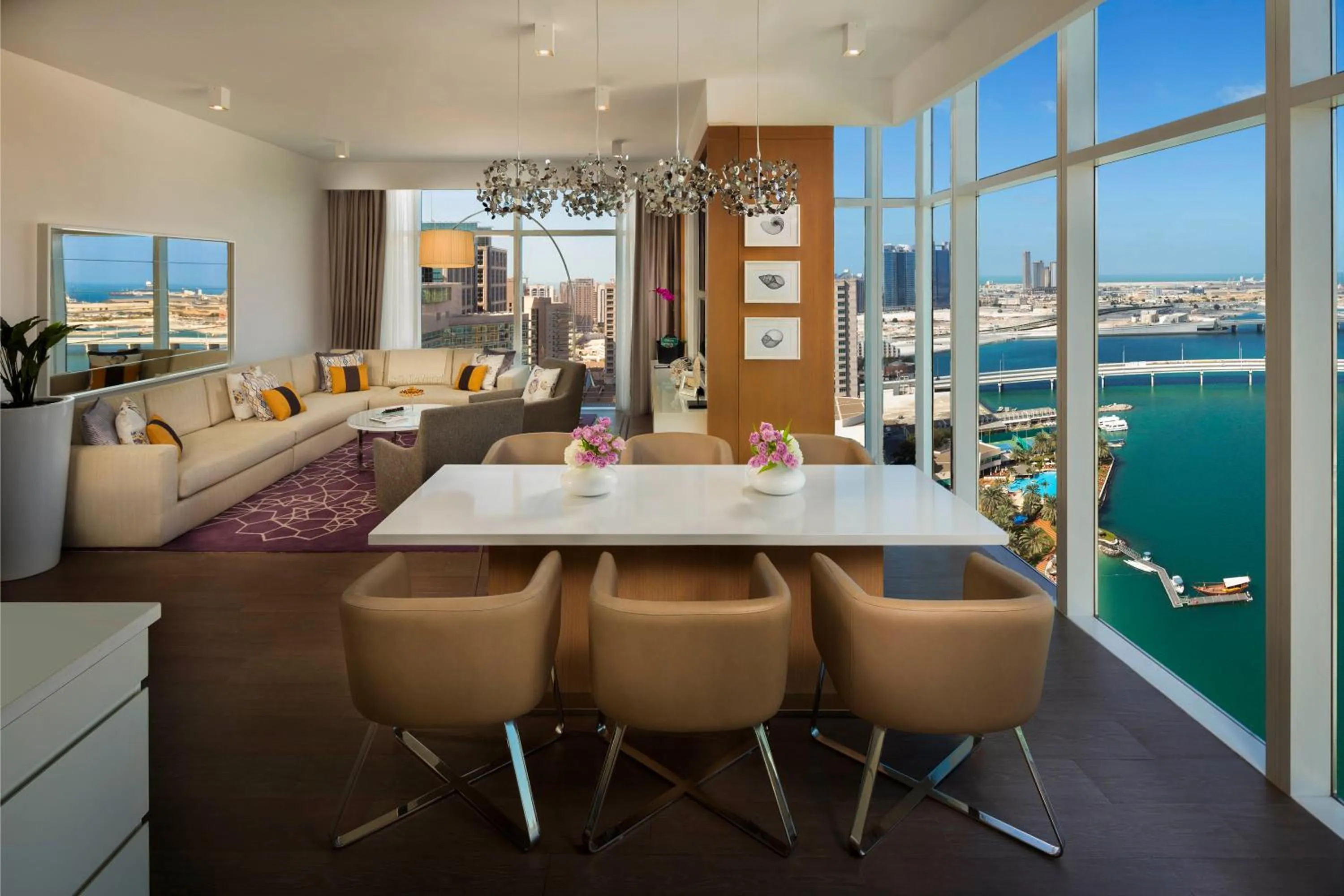 Dining area in Beach Rotana Residences