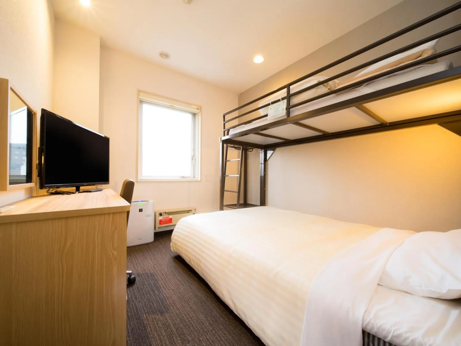 Bed in Super Hotel Kitami