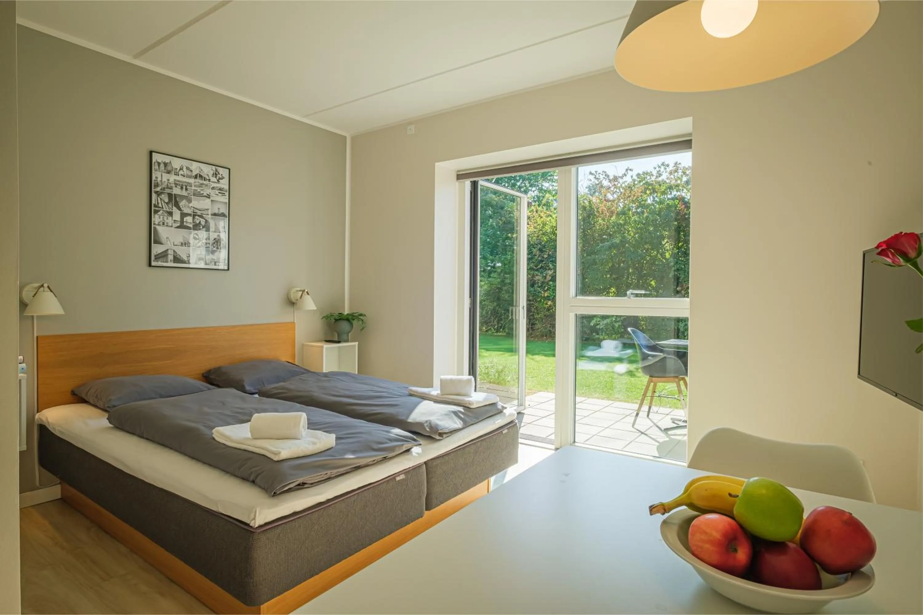 Bed in Aalborg Hotel Apartments