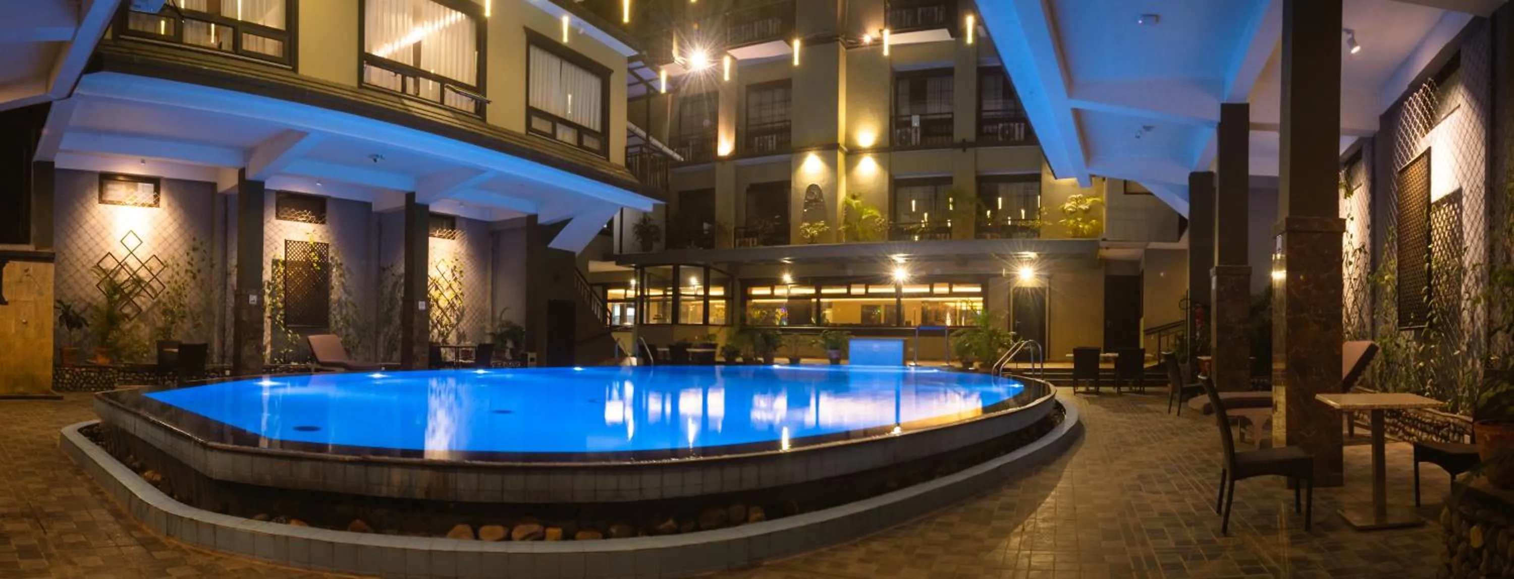 Swimming pool in Hotel Sarowar Pokhara-Luxury Hospitality in the Heart of Pokhara
