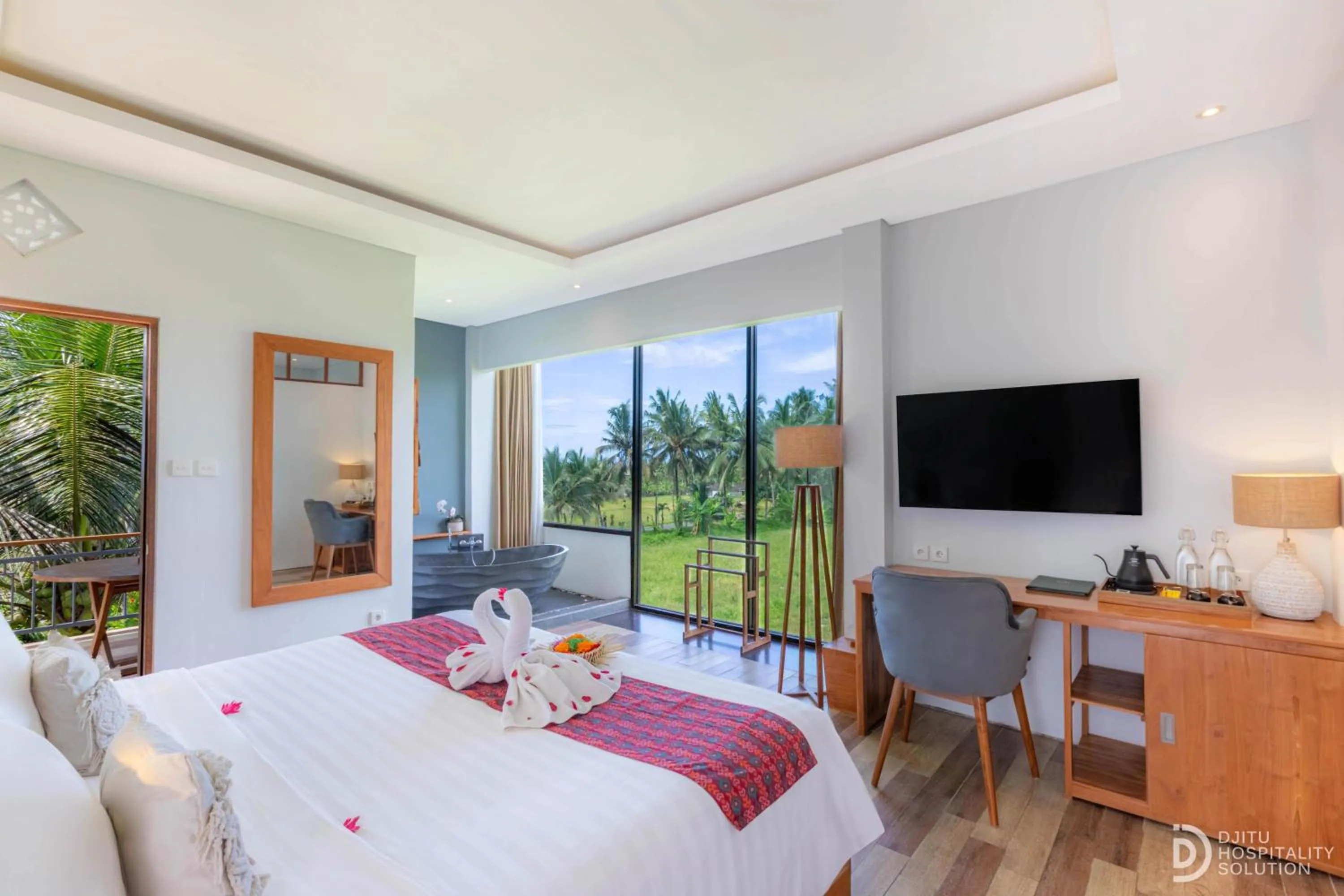 Bed in Green Sala Villa