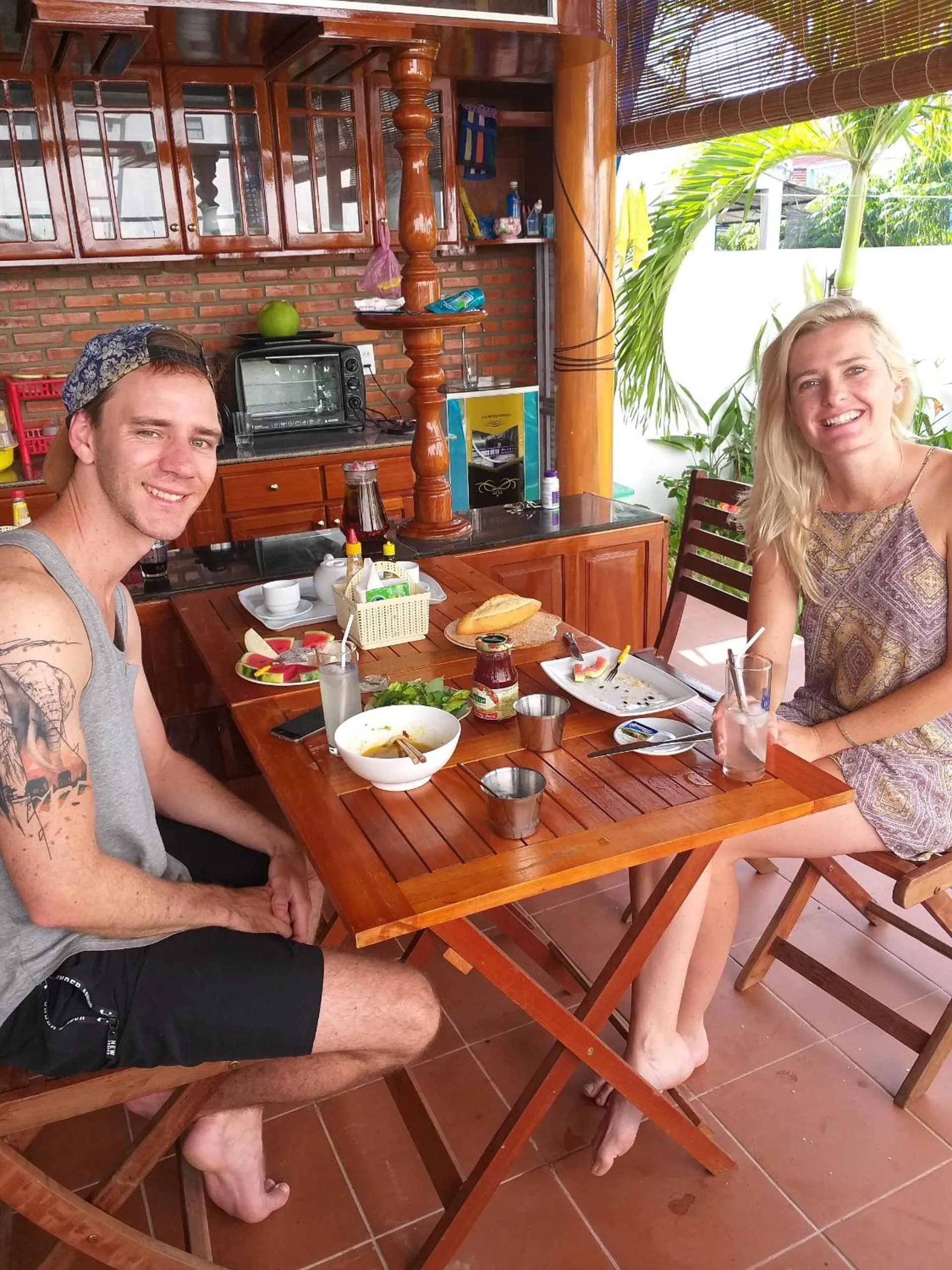 Buffet breakfast in An Bang Golden Beach Villa