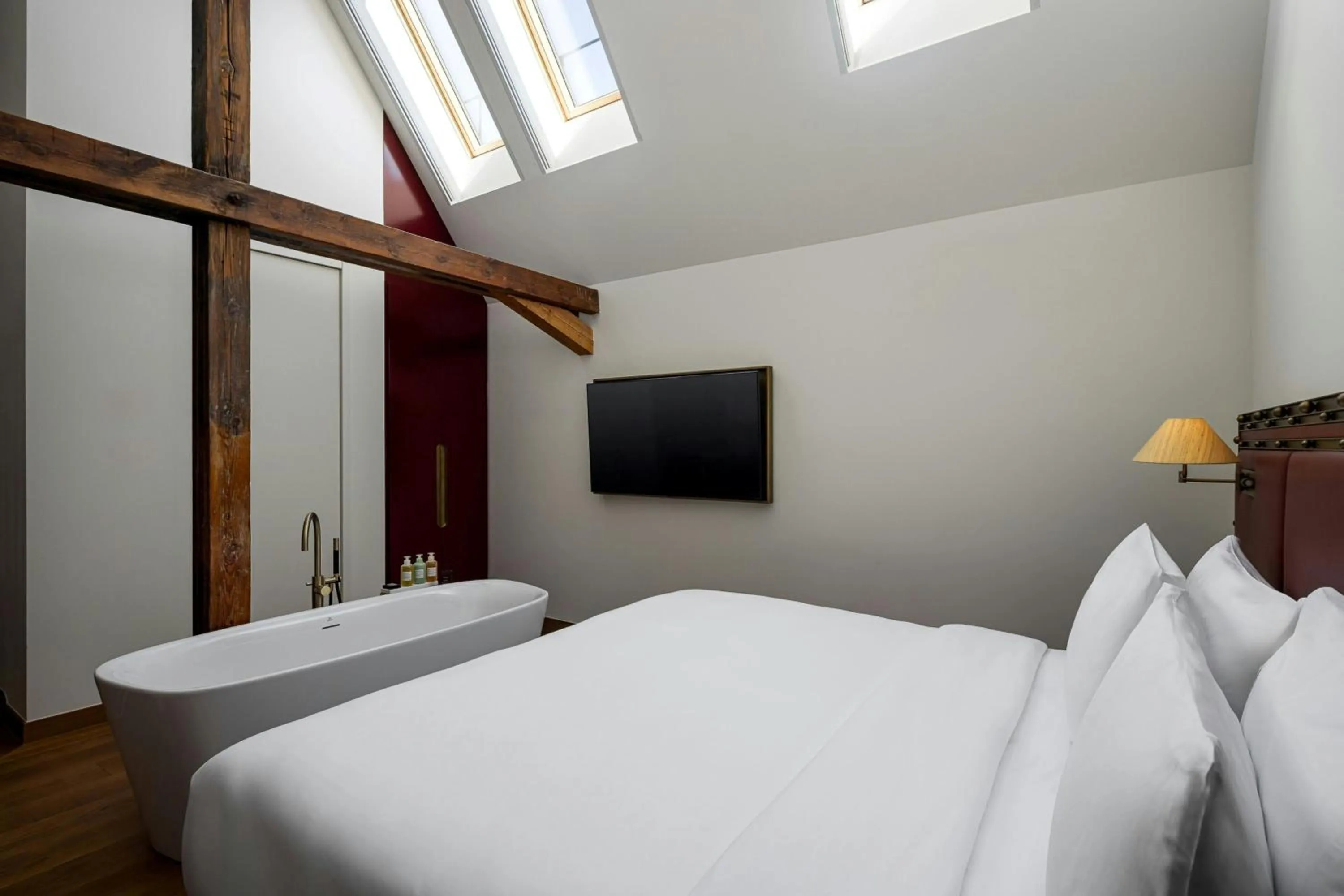 Photo of the whole room, Bed in W Prague