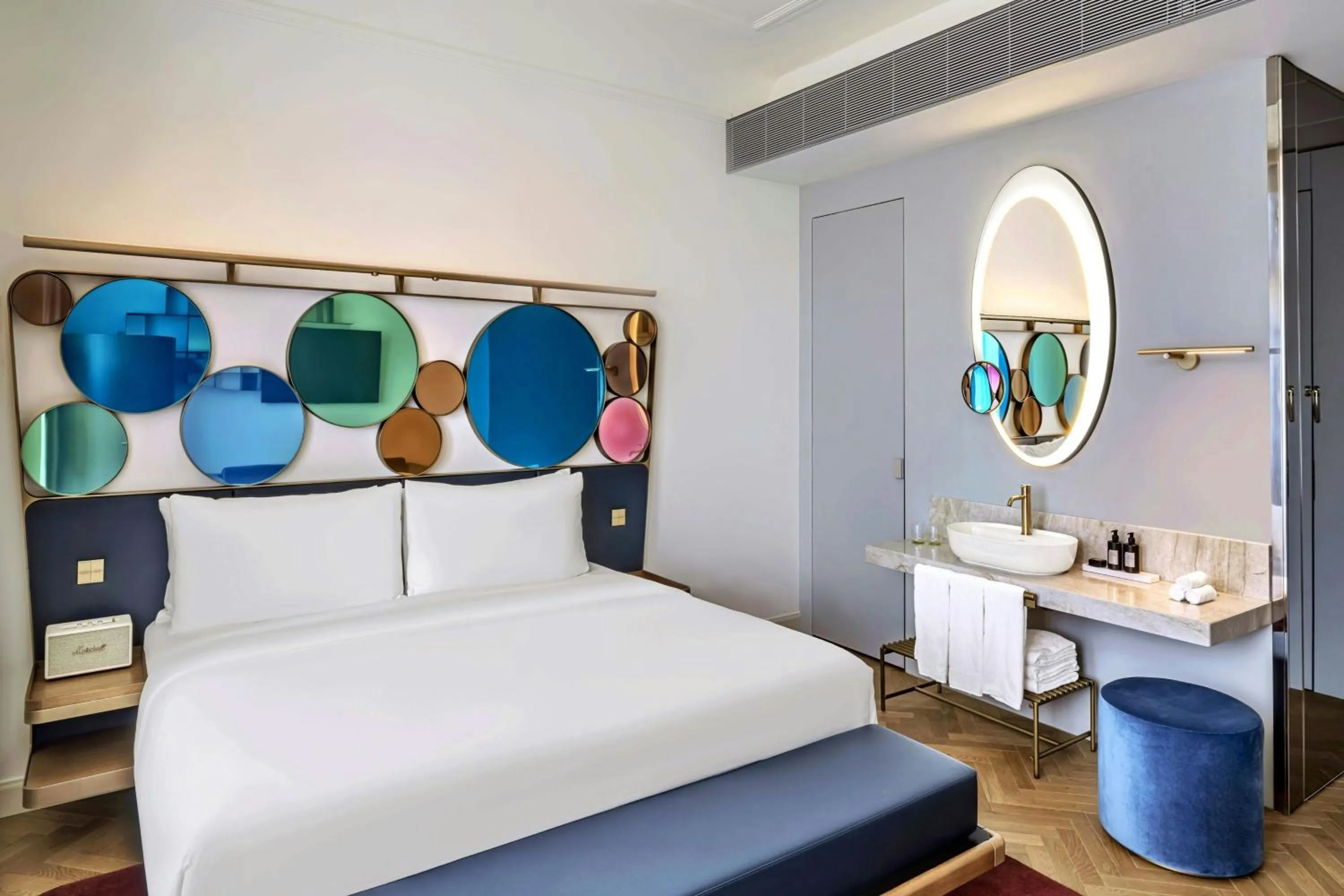 Photo of the whole room, Bed in W Prague