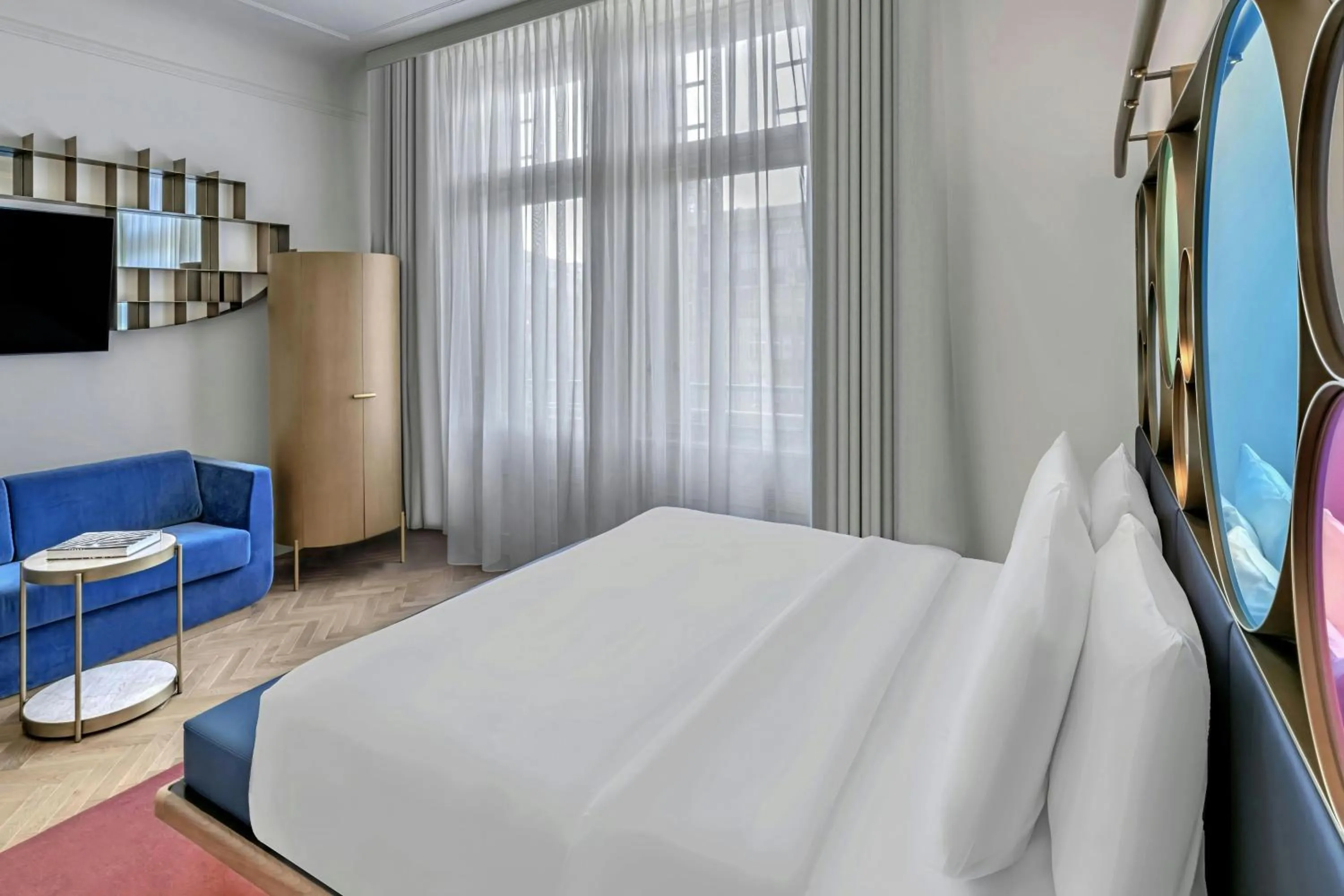 Photo of the whole room, Bed in W Prague