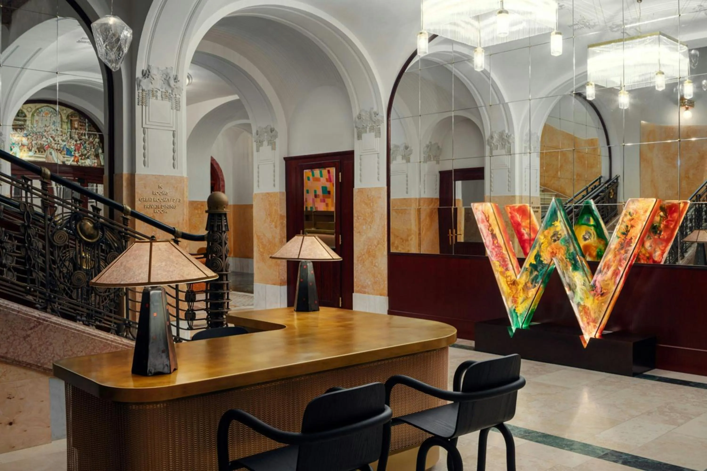 Lobby or reception in W Prague