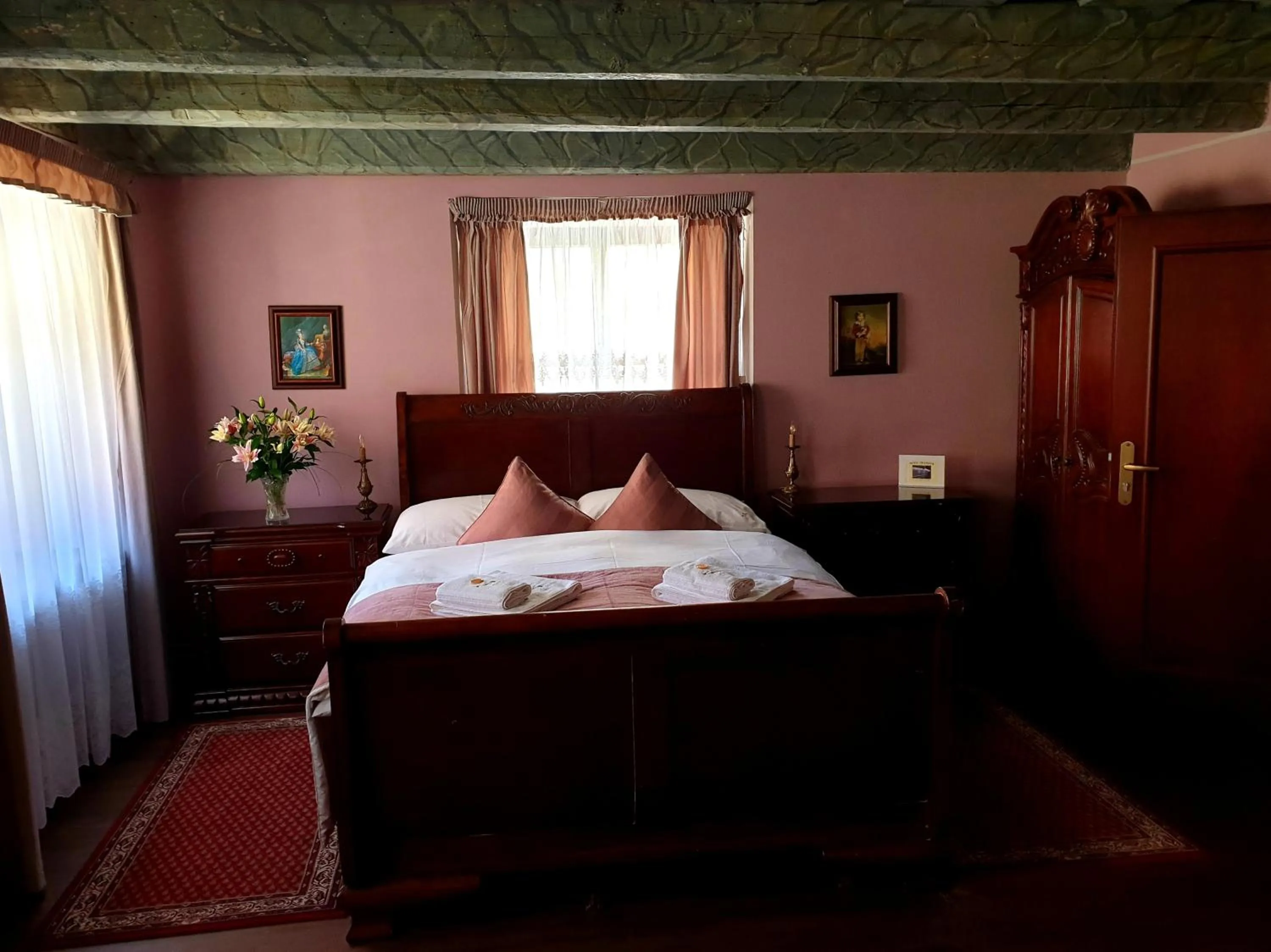 Seating area, Bed in Prague Golden Age