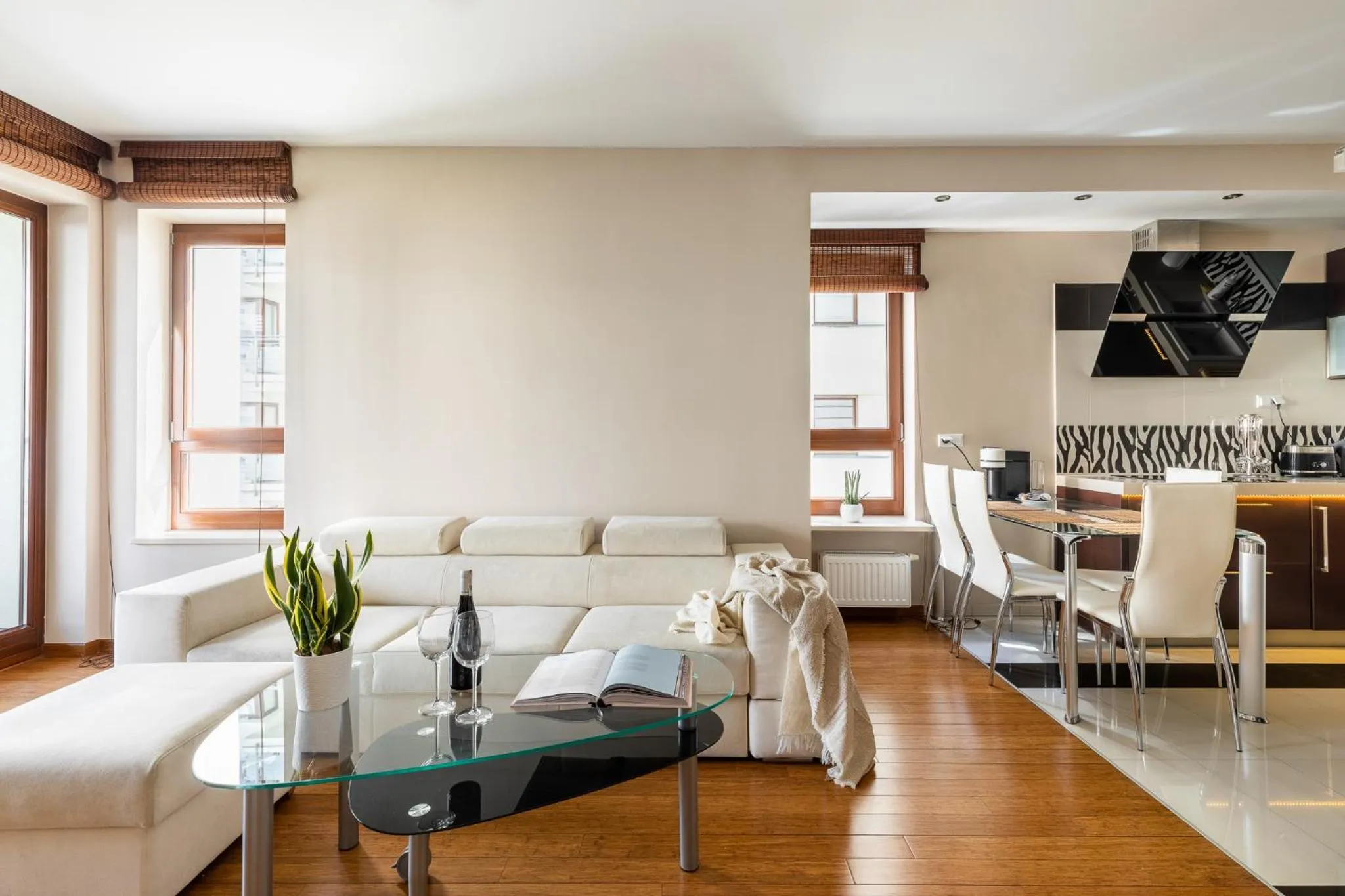 Living room in P&O Giełdowa Serviced Apartments