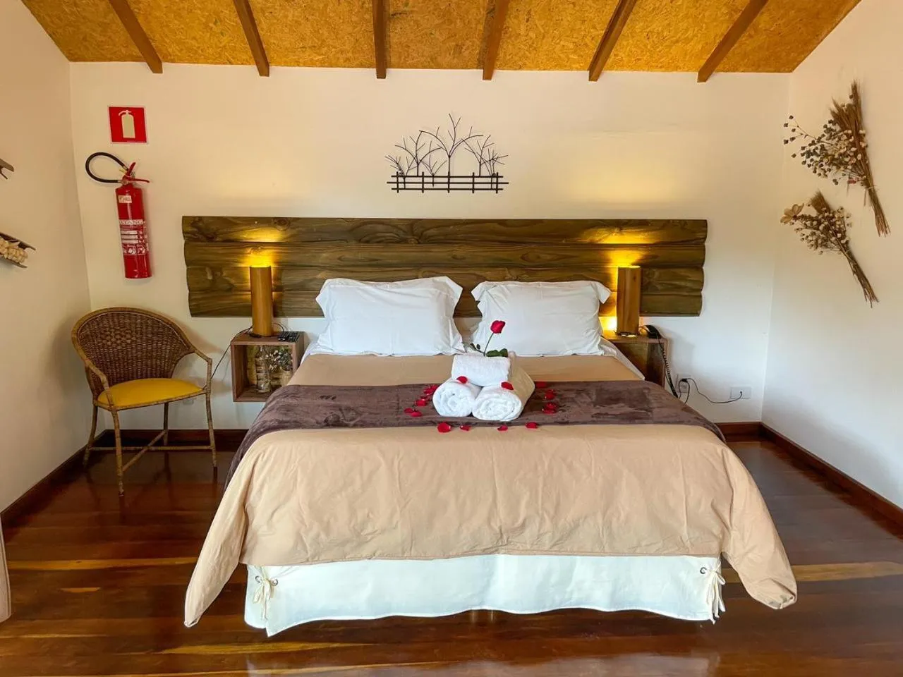 Bed in Pousada Solar D'Araucaria