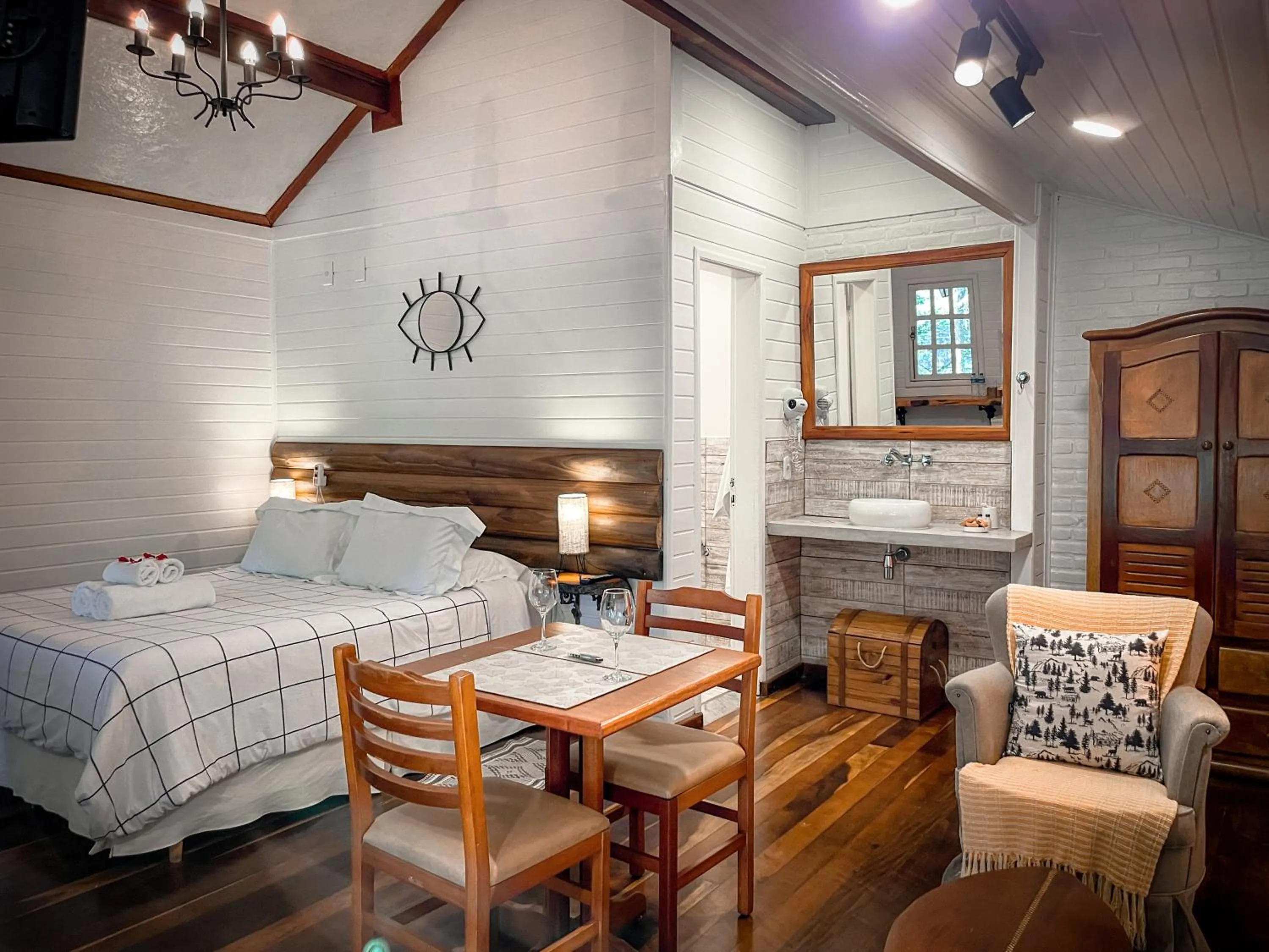 Bed in Pousada Solar D'Araucaria