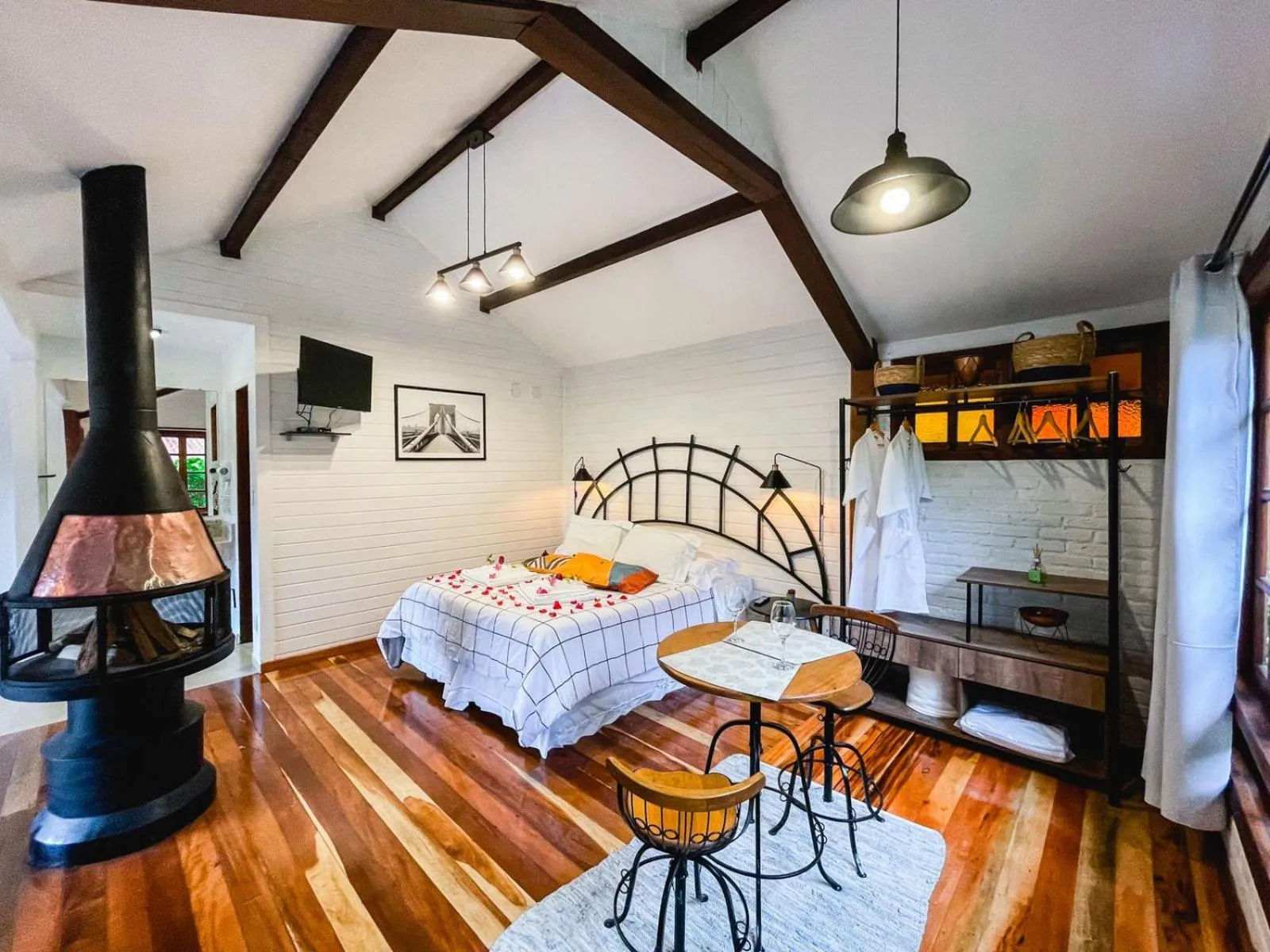 Bed in Pousada Solar D'Araucaria