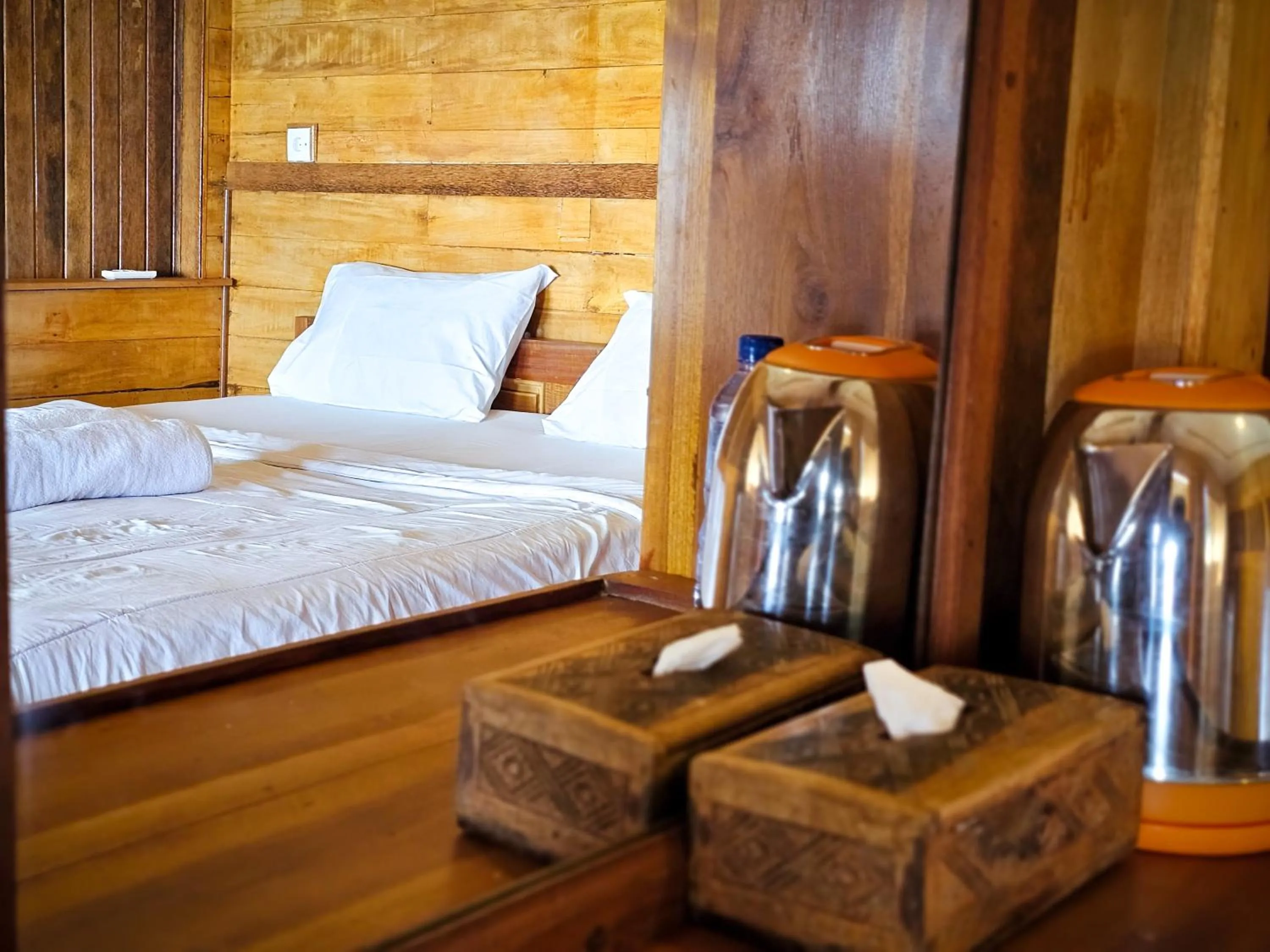 Bedroom, Bed in Malibu Huts