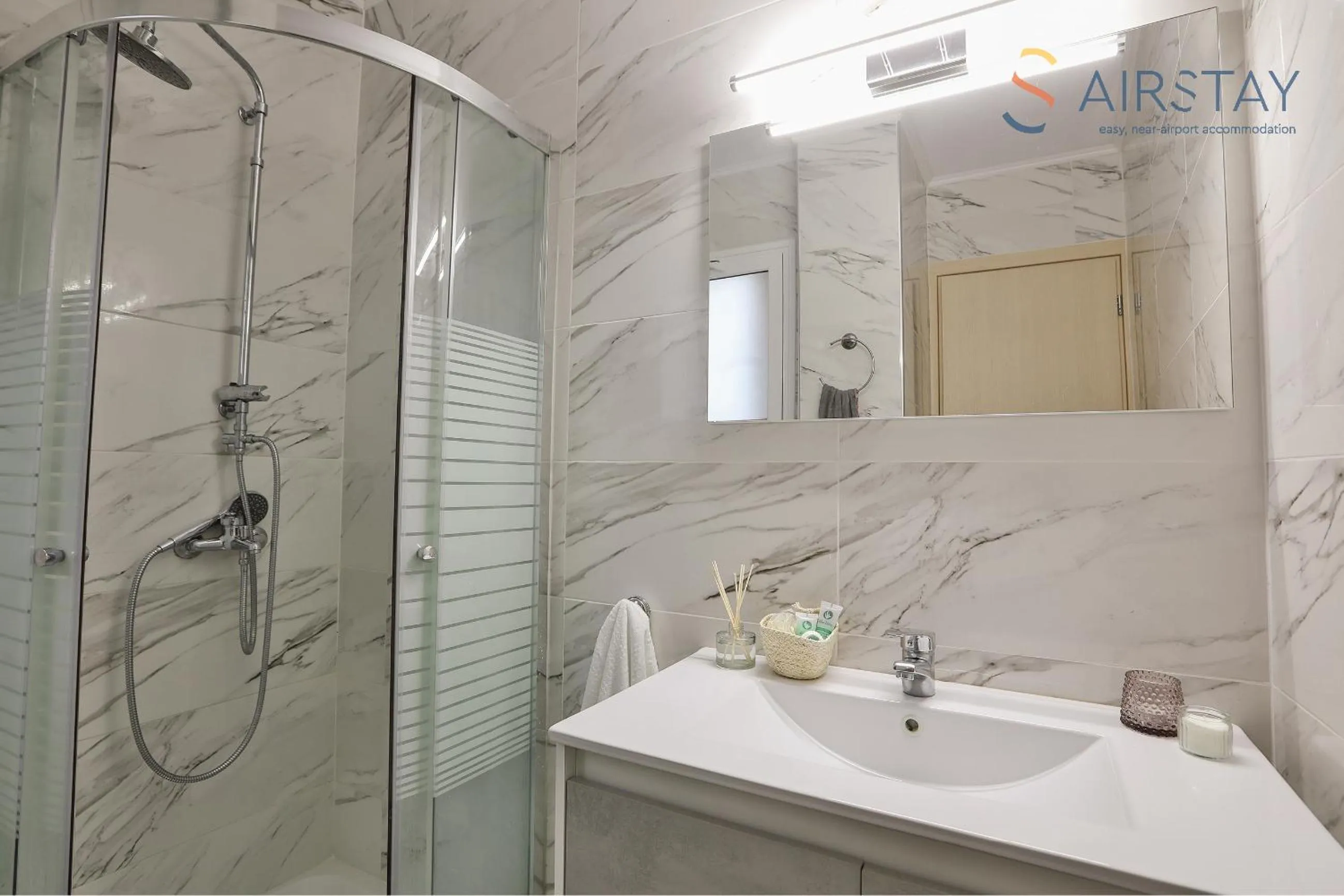 Shower in Nautilus Apartments Airport by Airstay