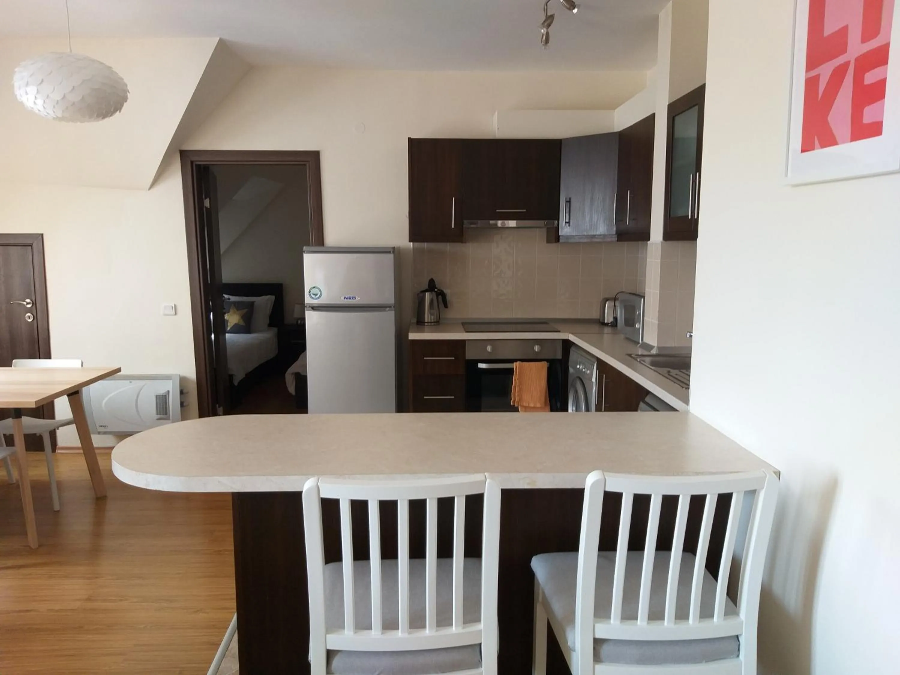 Kitchen or kitchenette in Chamkoria Chalets