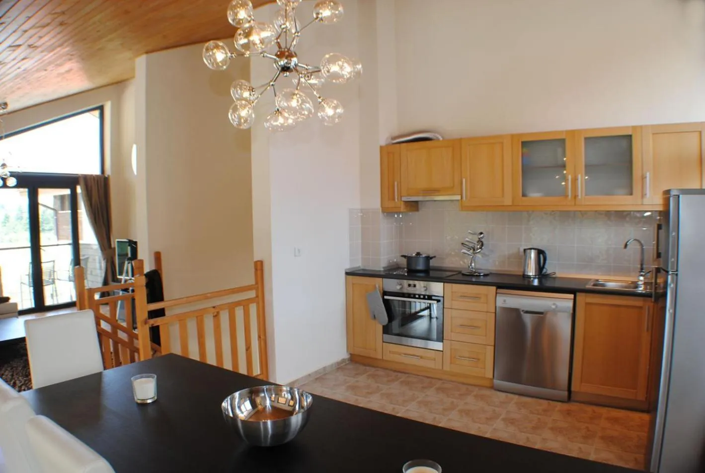 Kitchen or kitchenette in Chamkoria Chalets