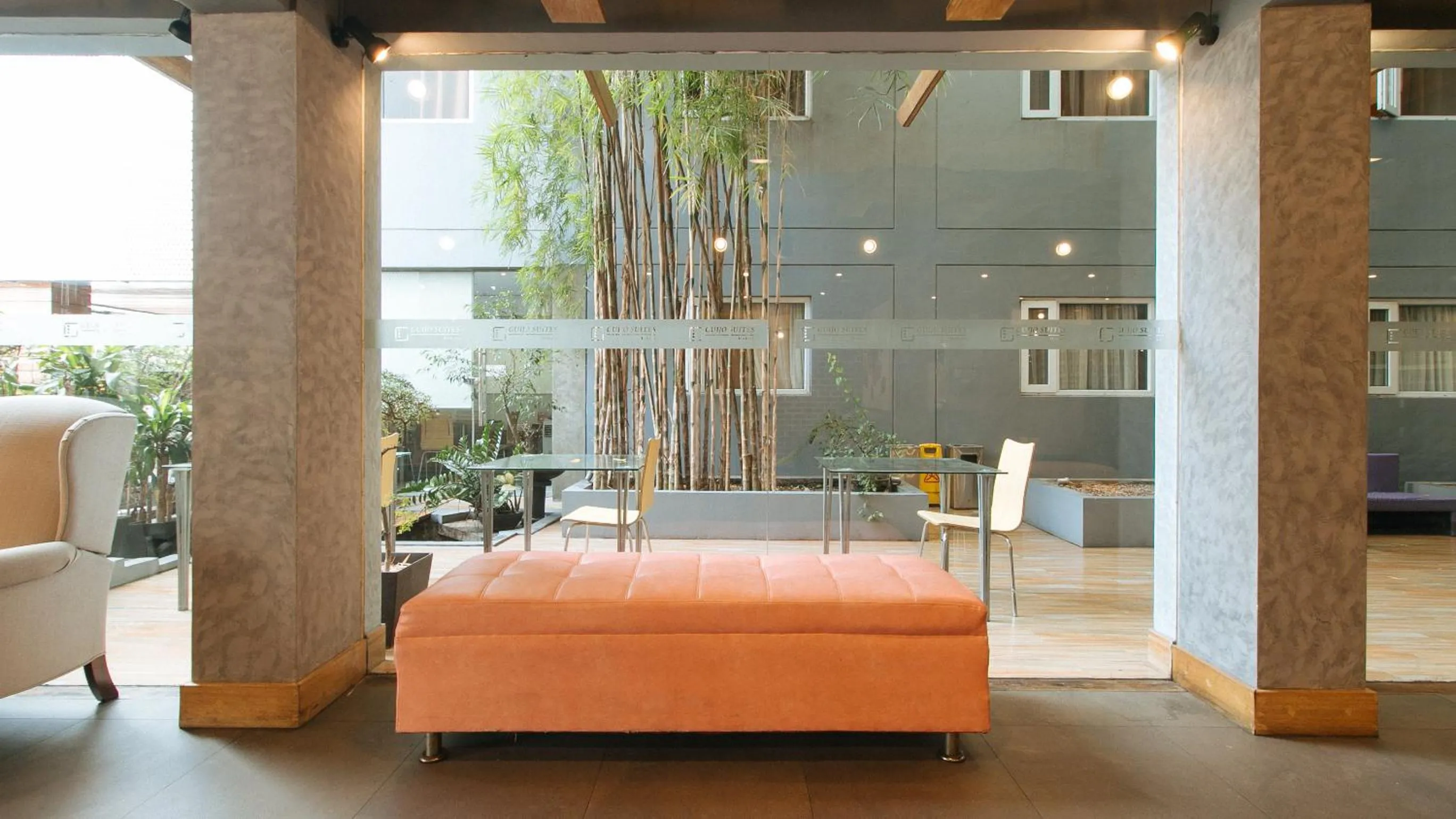 Seating area in Guijo Suites Makati