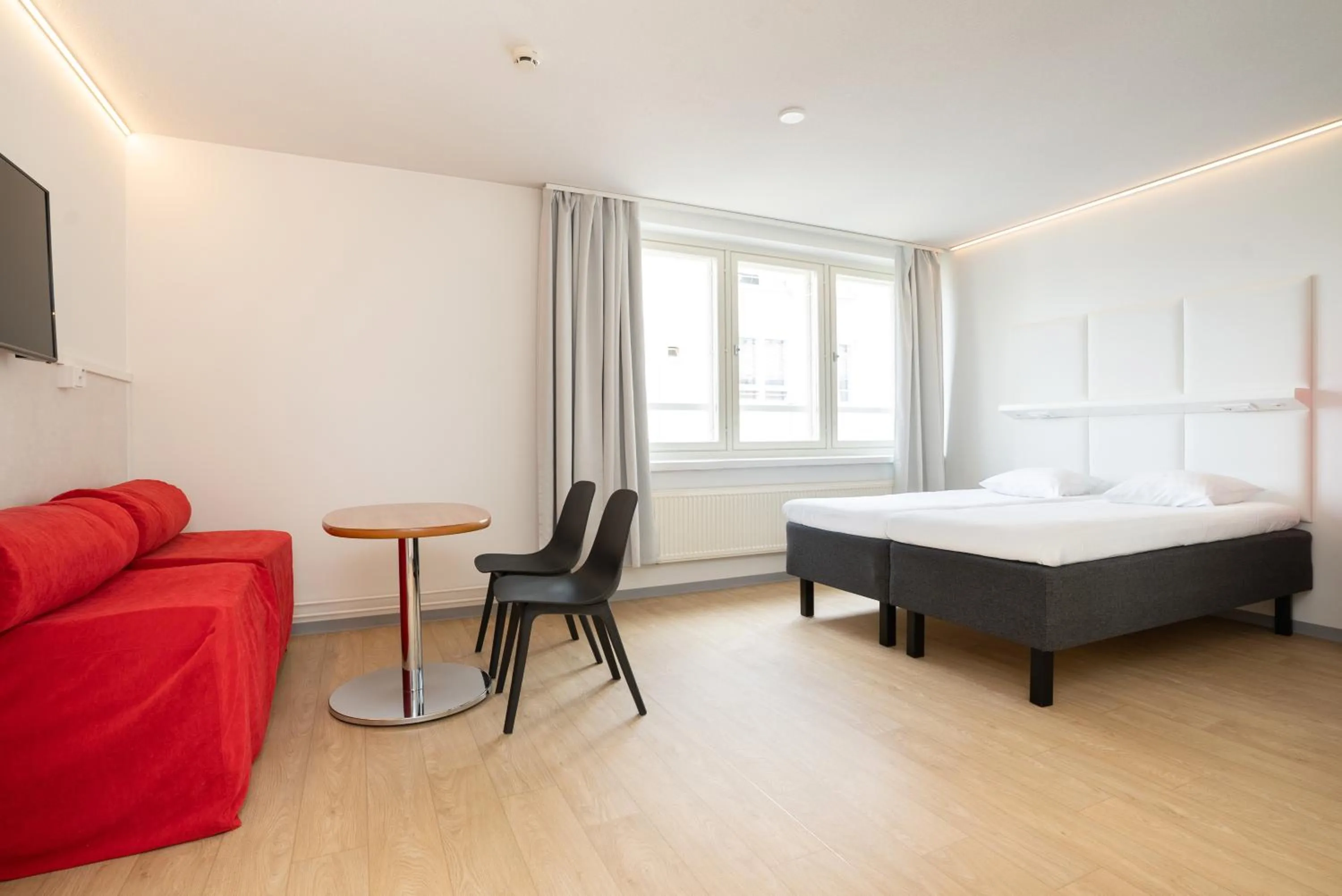 Bed in Omena Hotel Jyväskylä