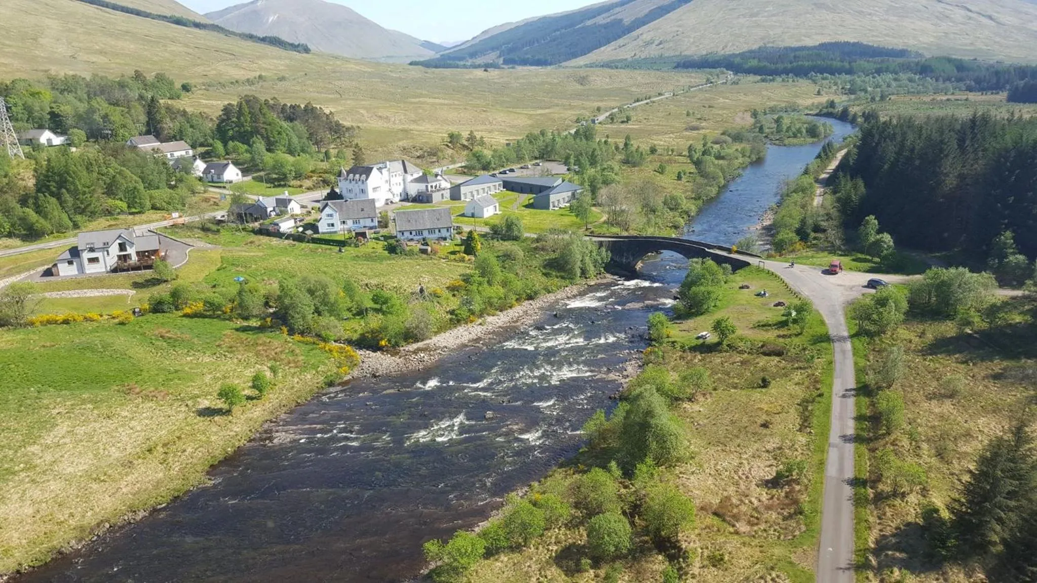 Bird's eye view in Bridge of Orchy Hotel