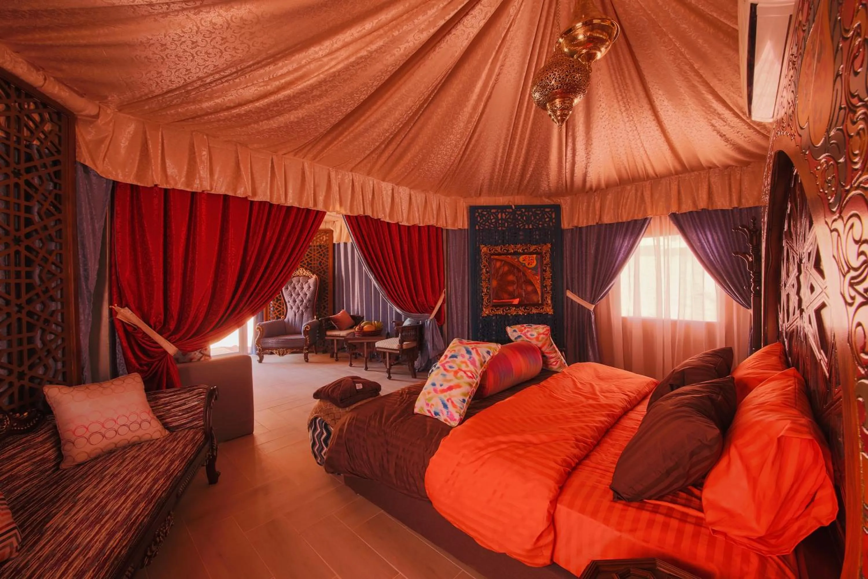 Living room, Bed in Memories Aicha Luxury Camp