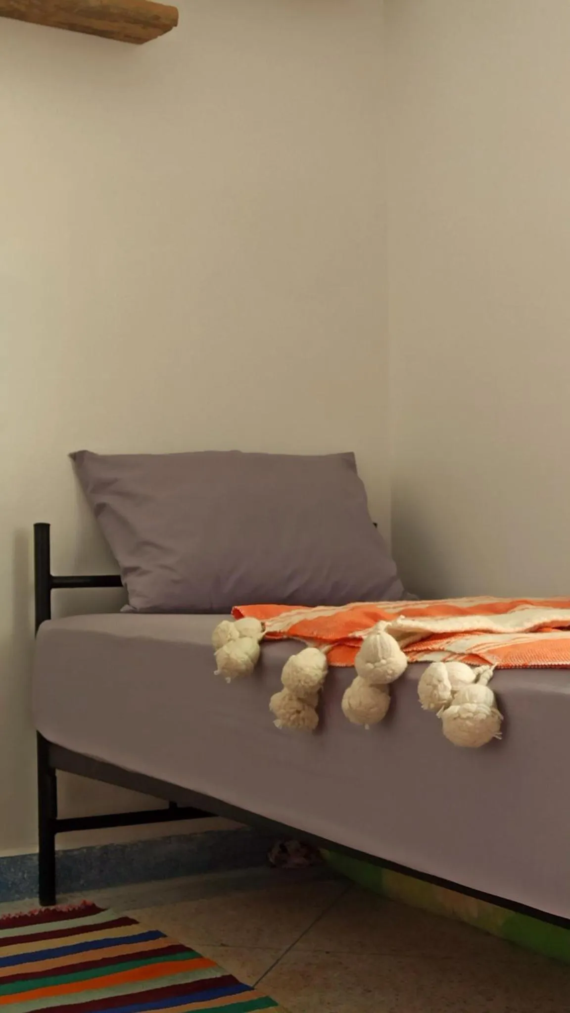 Bed in Home with a sea view