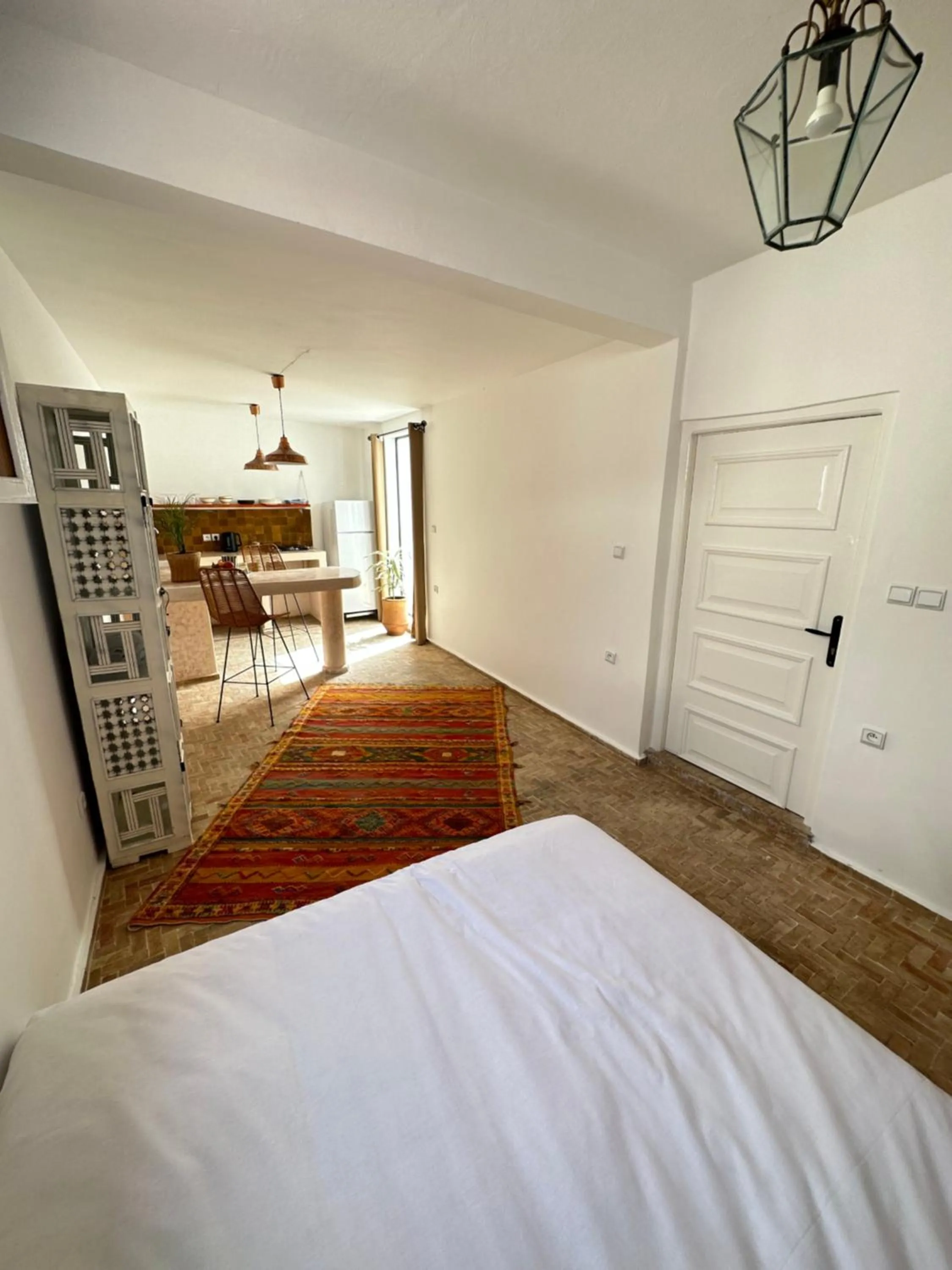 Bed in Home with a sea view