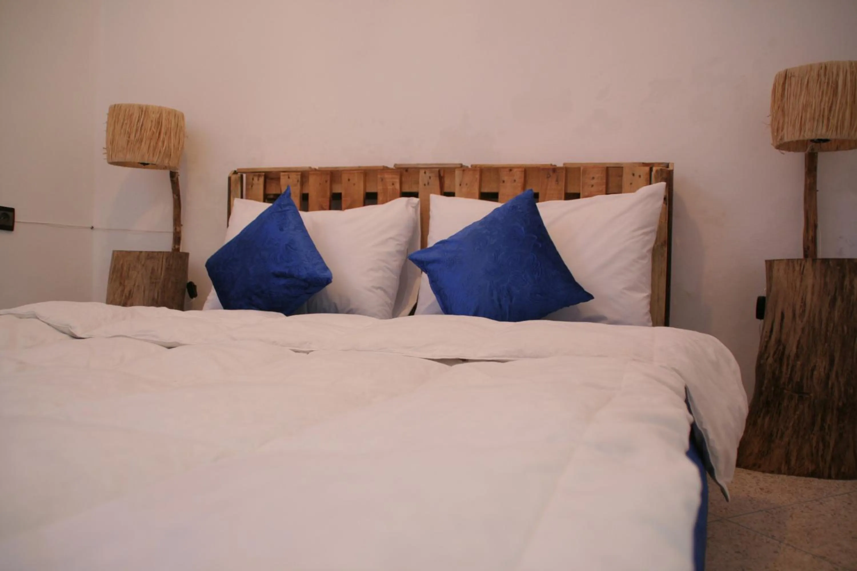 Bed in Home with a sea view