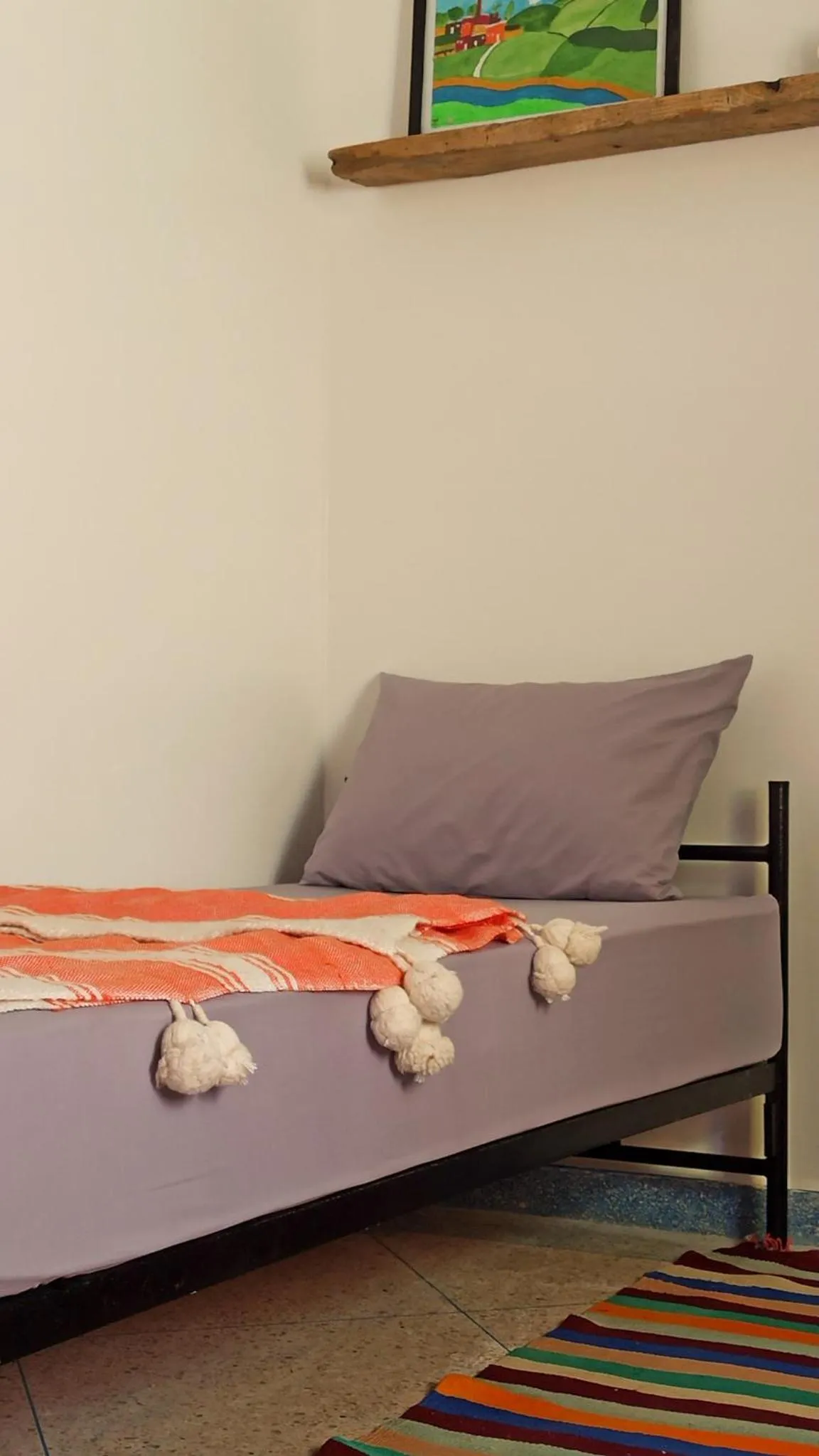 Bed in Home with a sea view