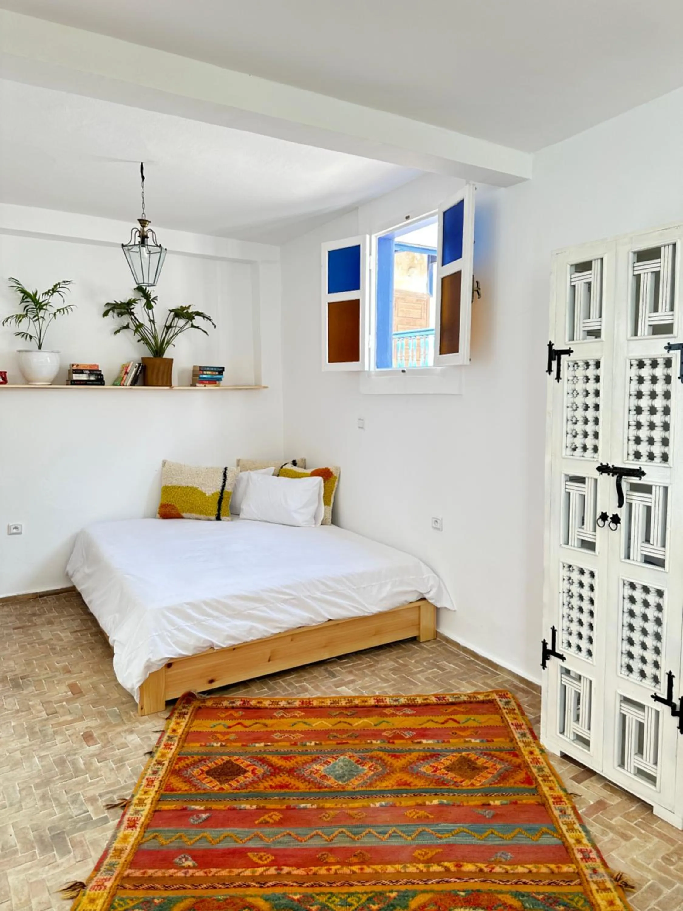 Bed in Home with a sea view