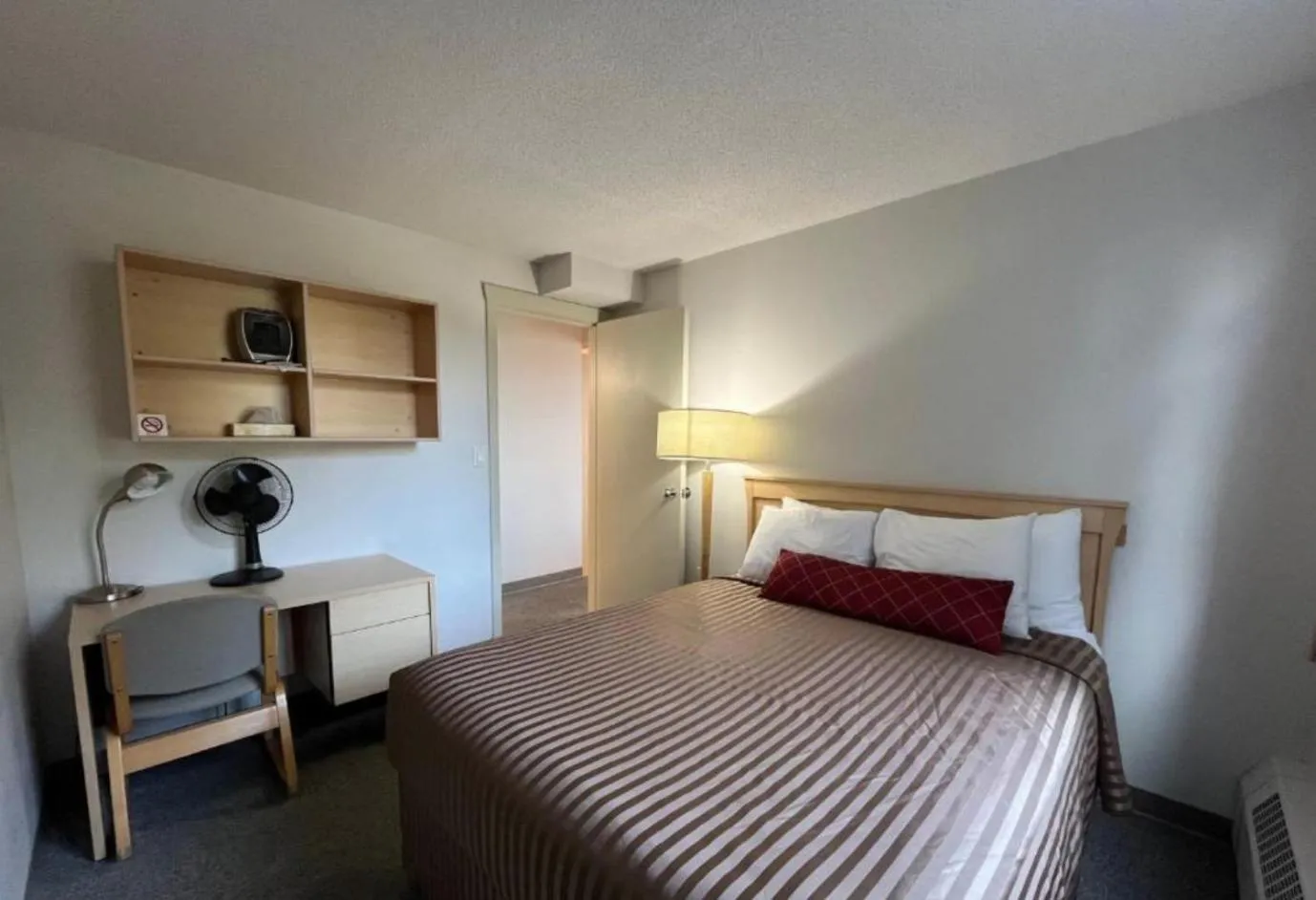 Bedroom, Bed in Carey Centre on UBC campus