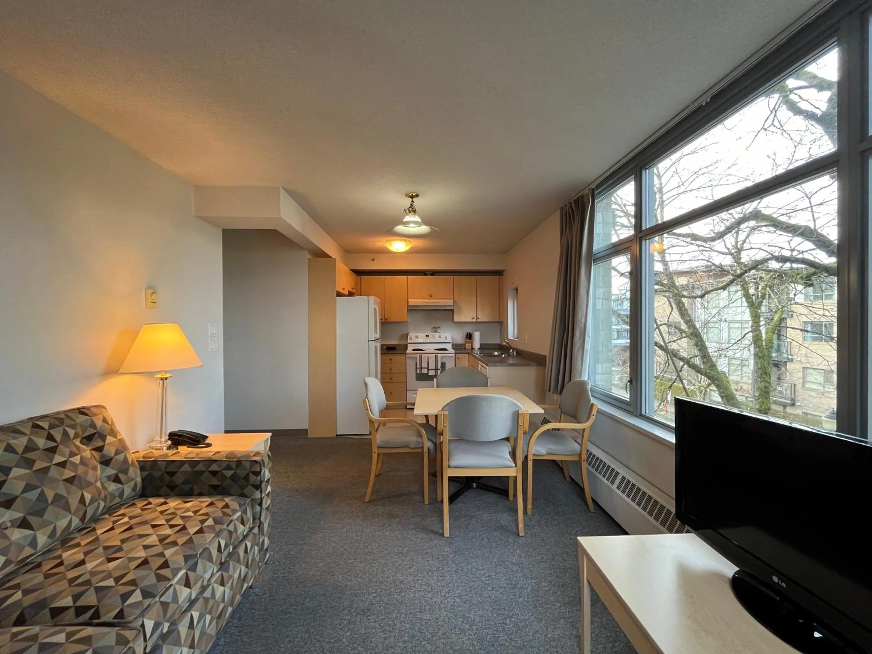 Living room in Carey Centre on UBC campus