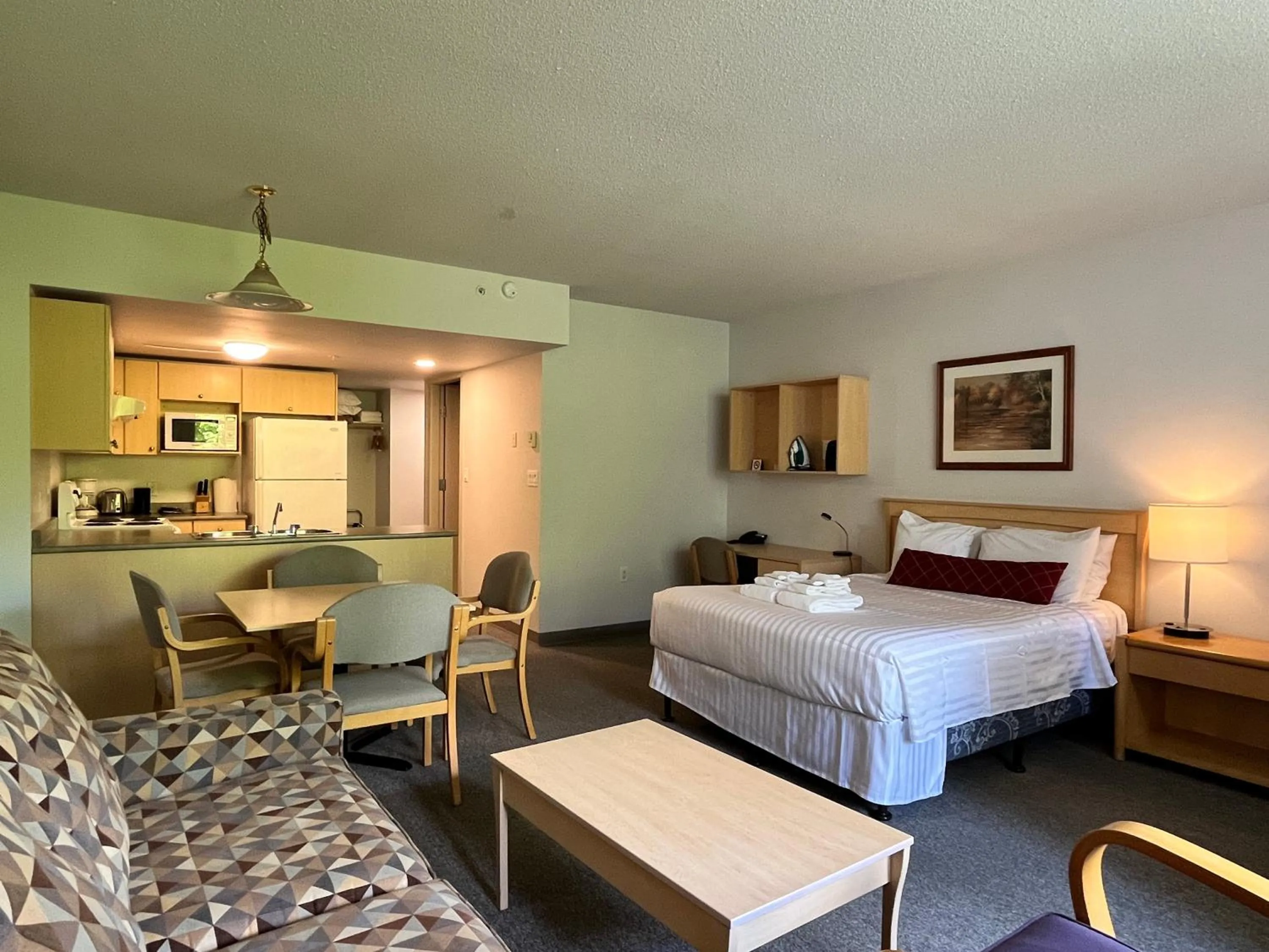 Living room, Bed in Carey Centre on UBC campus