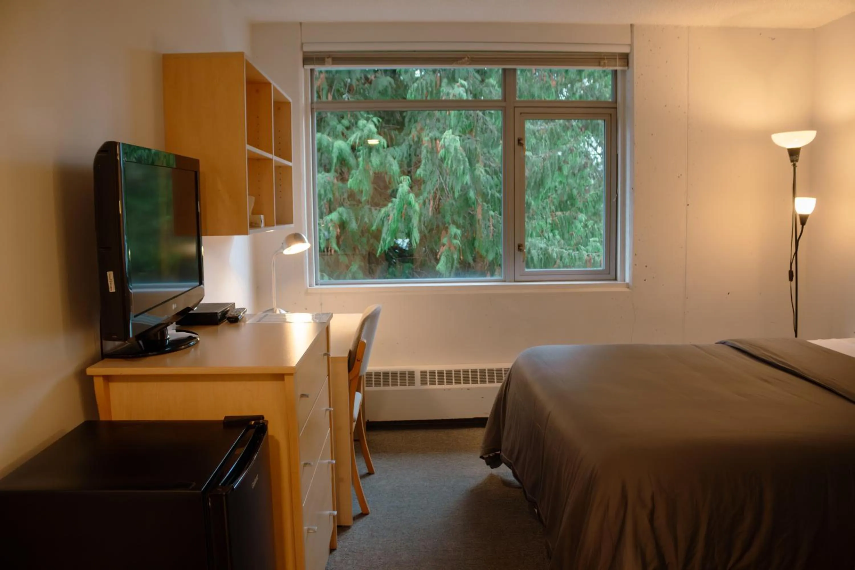 Photo of the whole room, Bed in Carey Centre on UBC campus