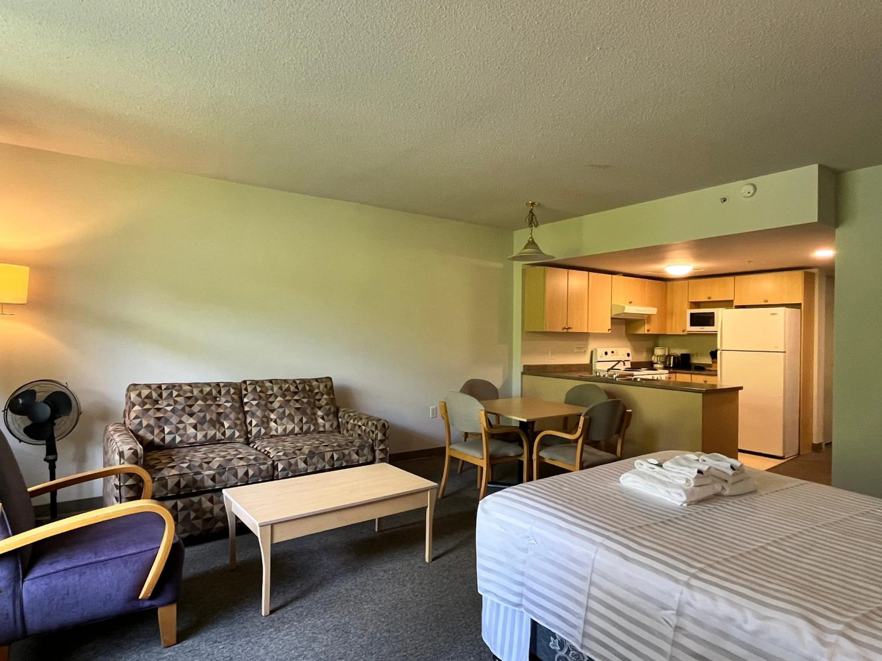 Kitchen or kitchenette, Bed in Carey Centre on UBC campus