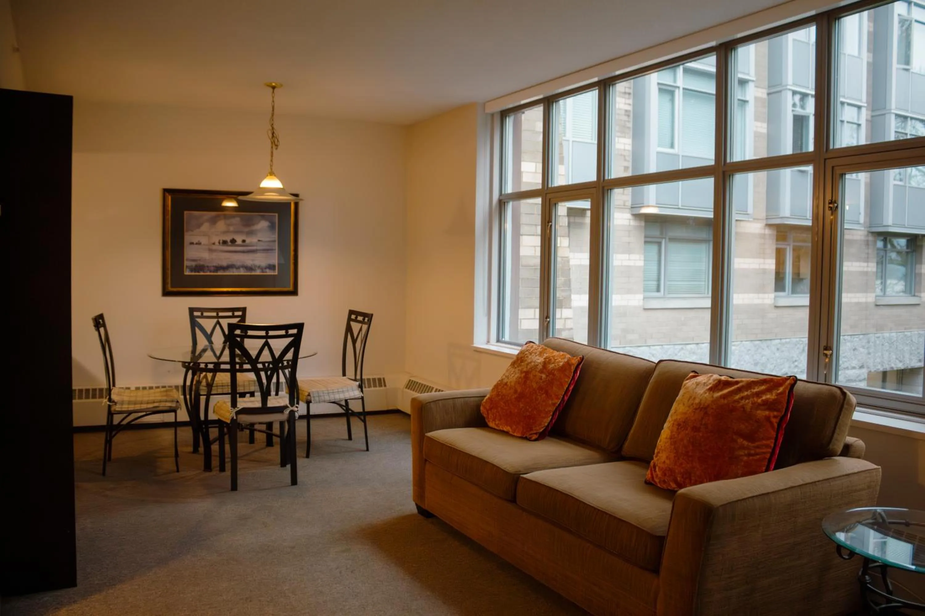 Seating area in Carey Centre on UBC campus