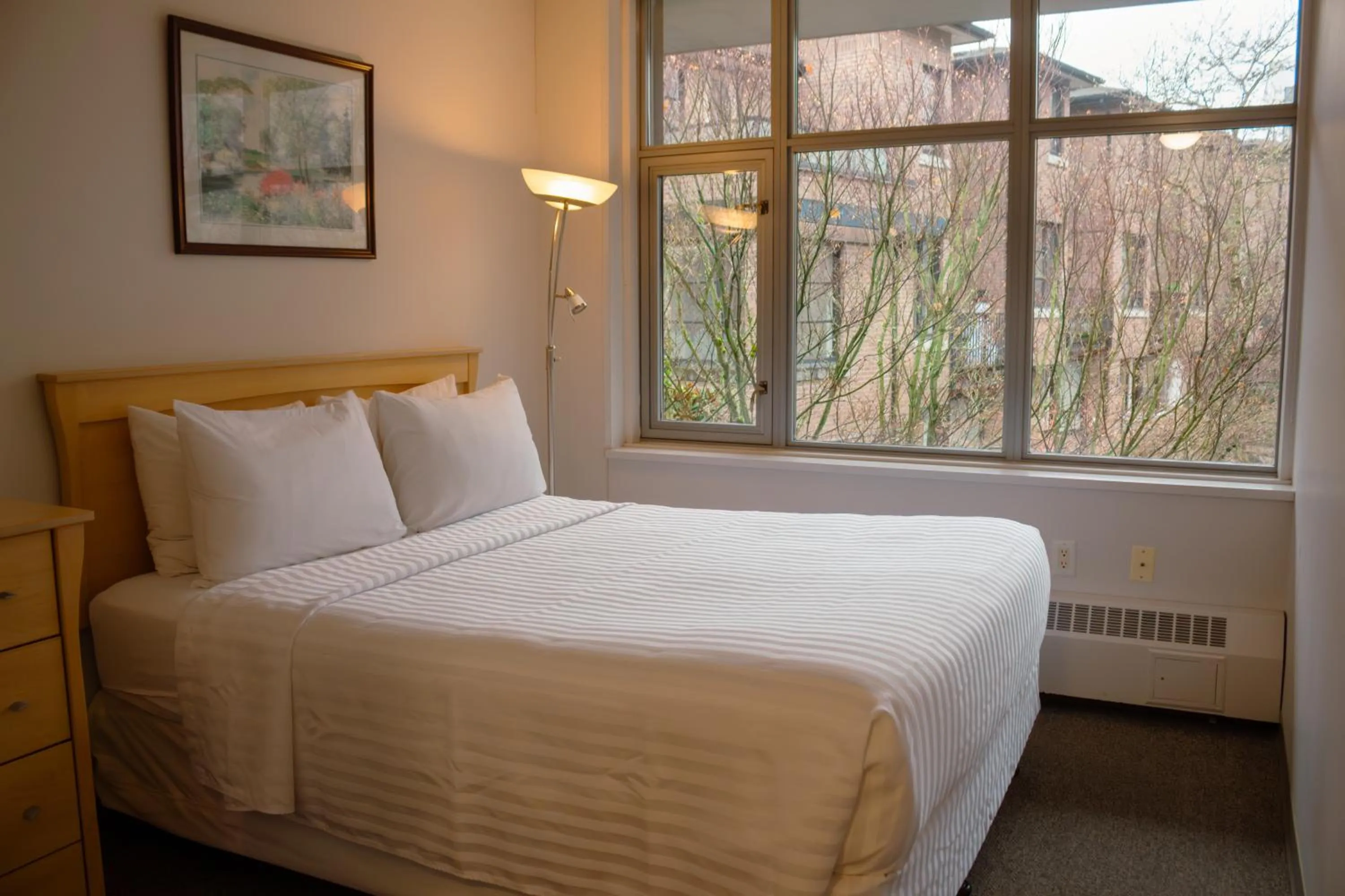 Photo of the whole room, Bed in Carey Centre on UBC campus