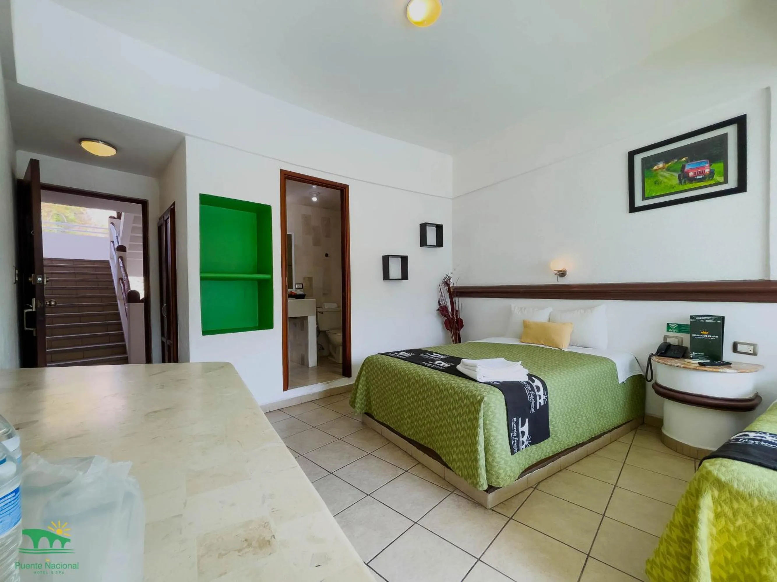 Bed in Hotel Puente Nacional & Spa