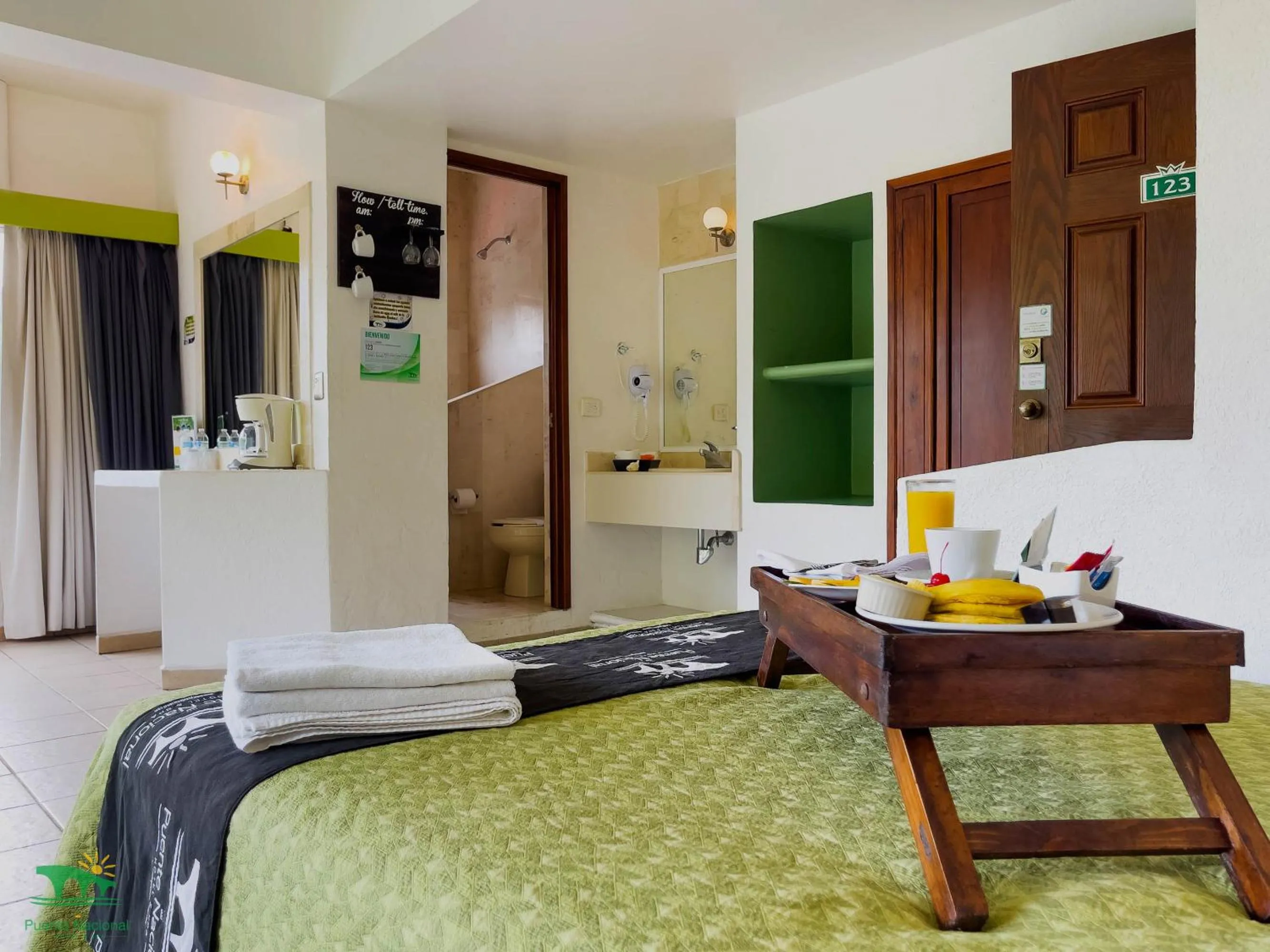 Bed in Hotel Puente Nacional & Spa