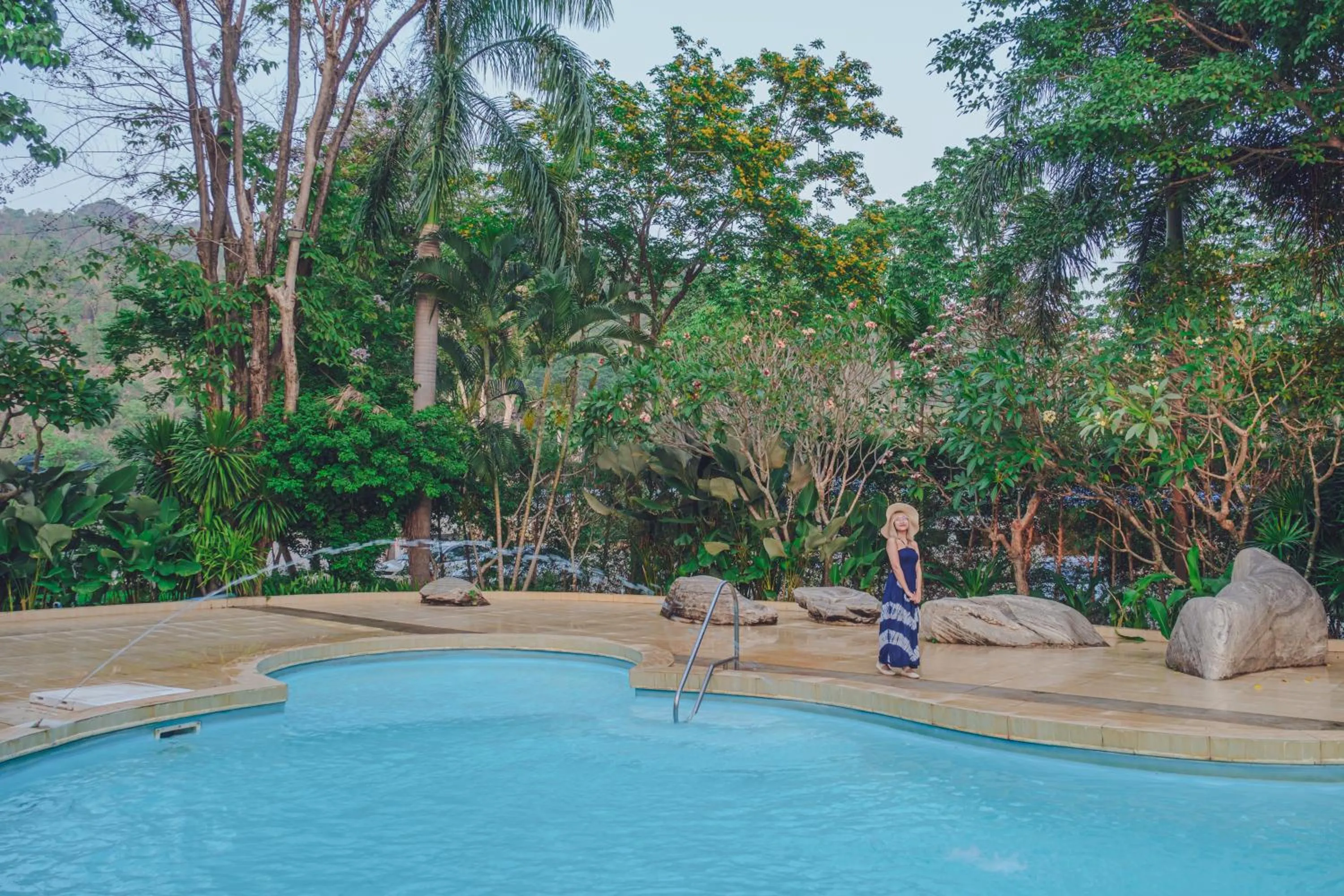 Pool view in Suan Sai Yok Resort