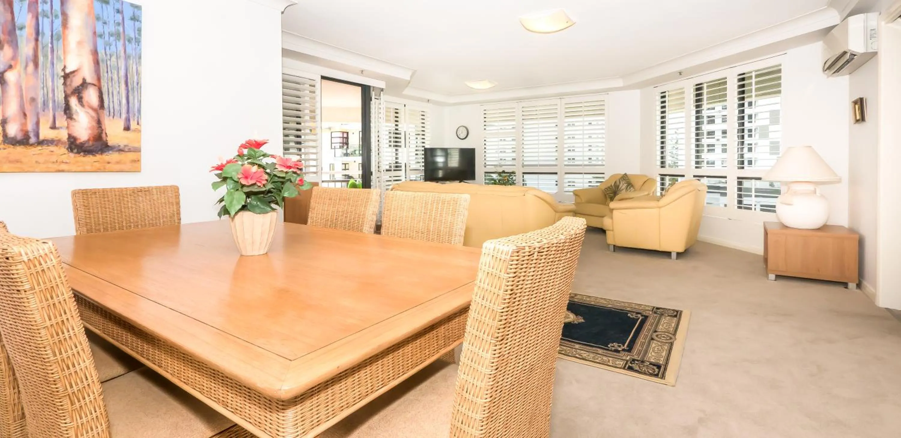 Living room in Victoria Square Apartments
