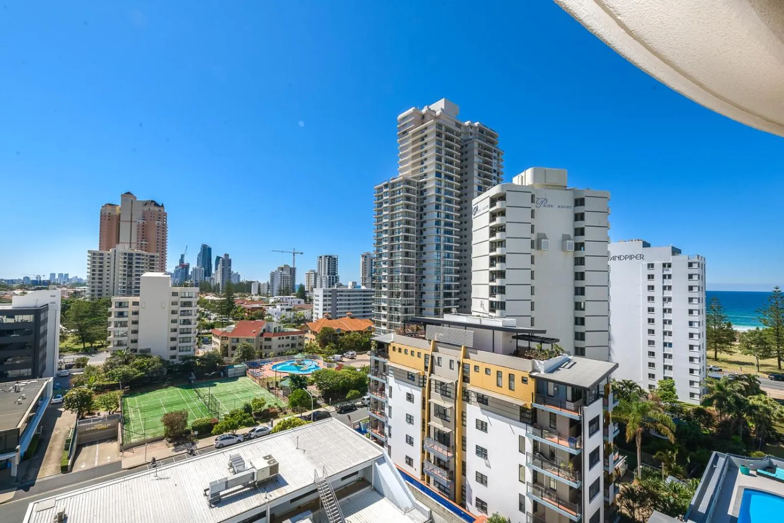 City view in Victoria Square Apartments