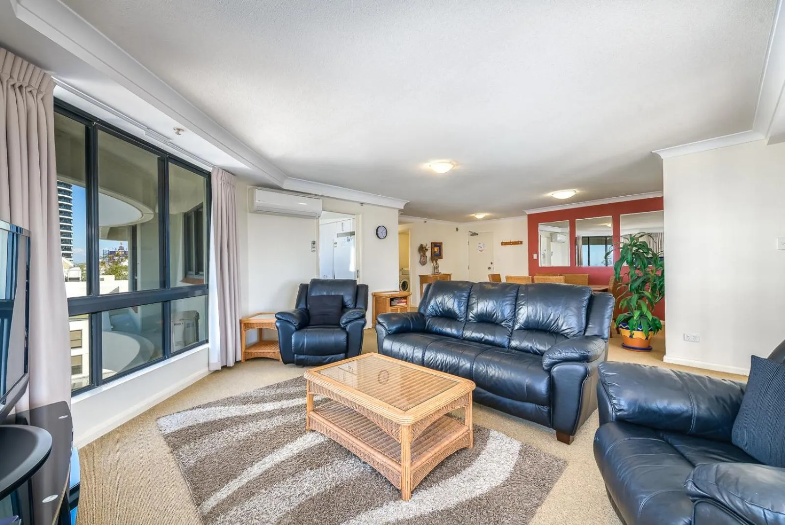 Living room in Victoria Square Apartments