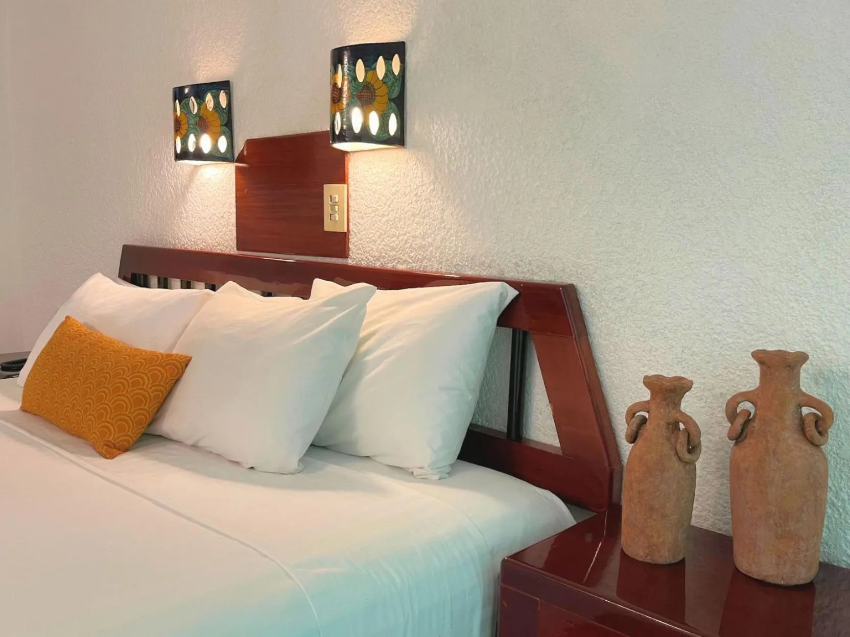 Bed in Hotel Maya Palenque