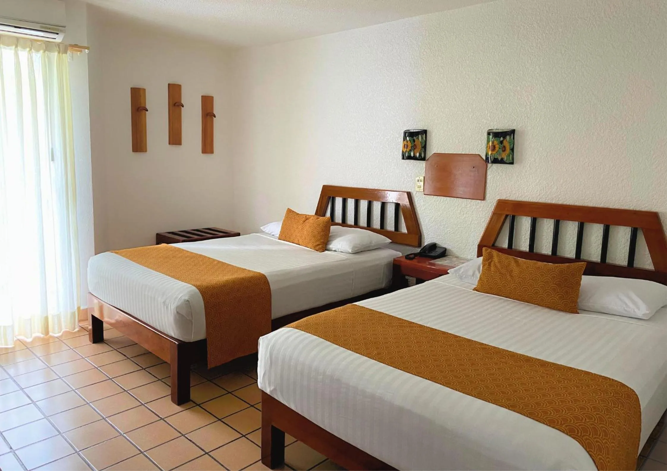 Bed in Hotel Maya Palenque