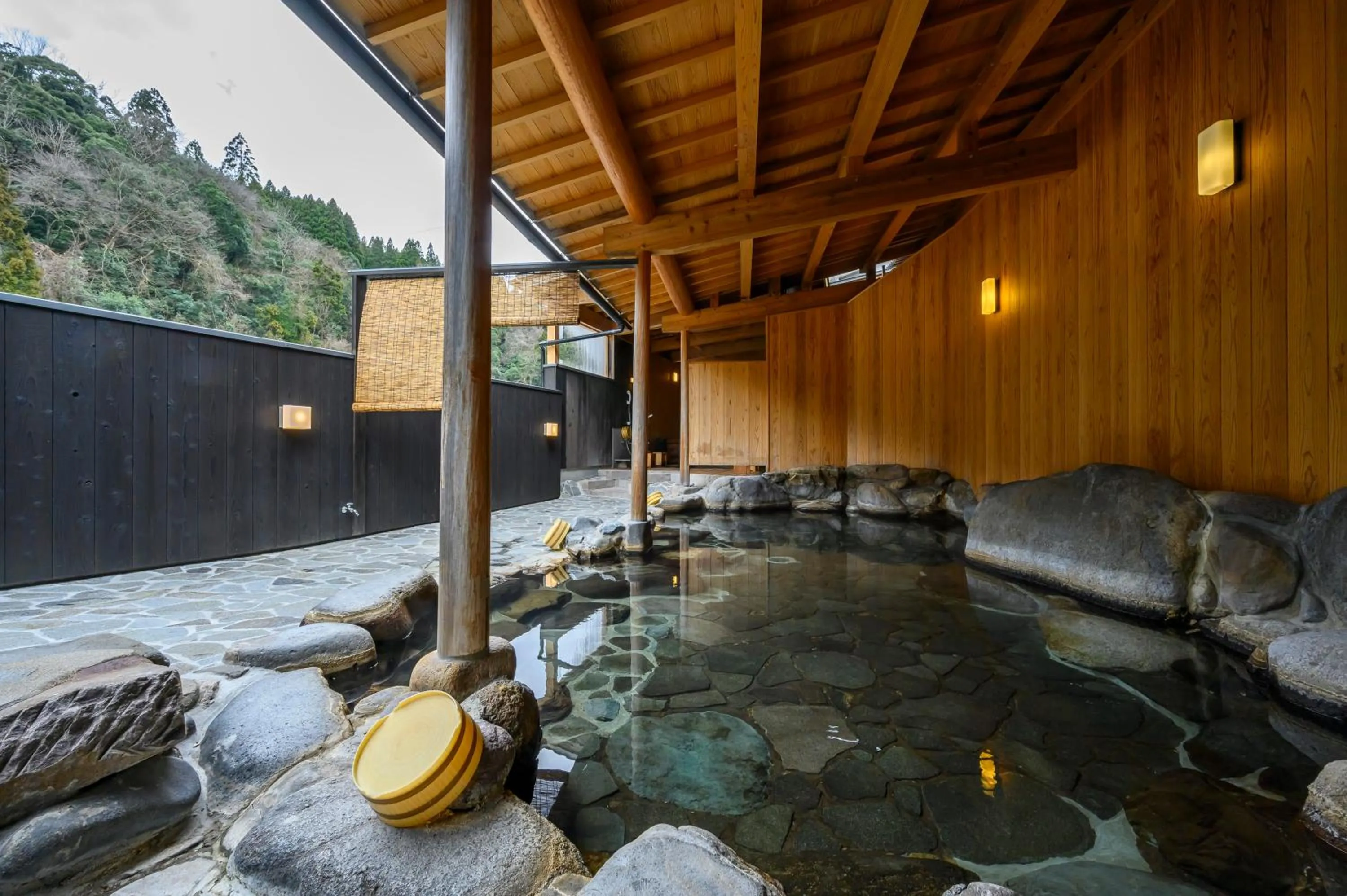 Hot Spring Bath in Ryokan Ohashi