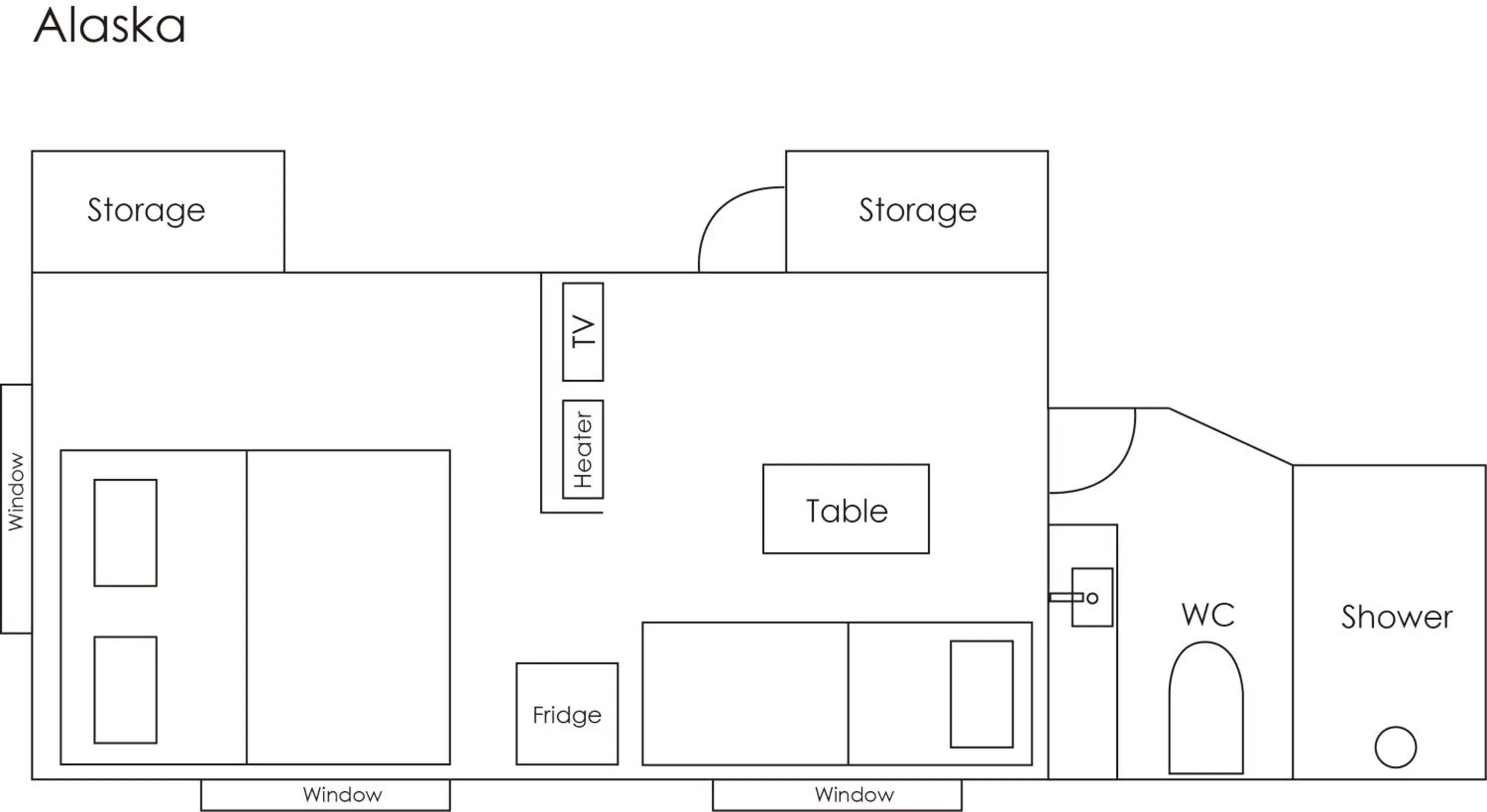 Photo of the whole room in Shirakaba