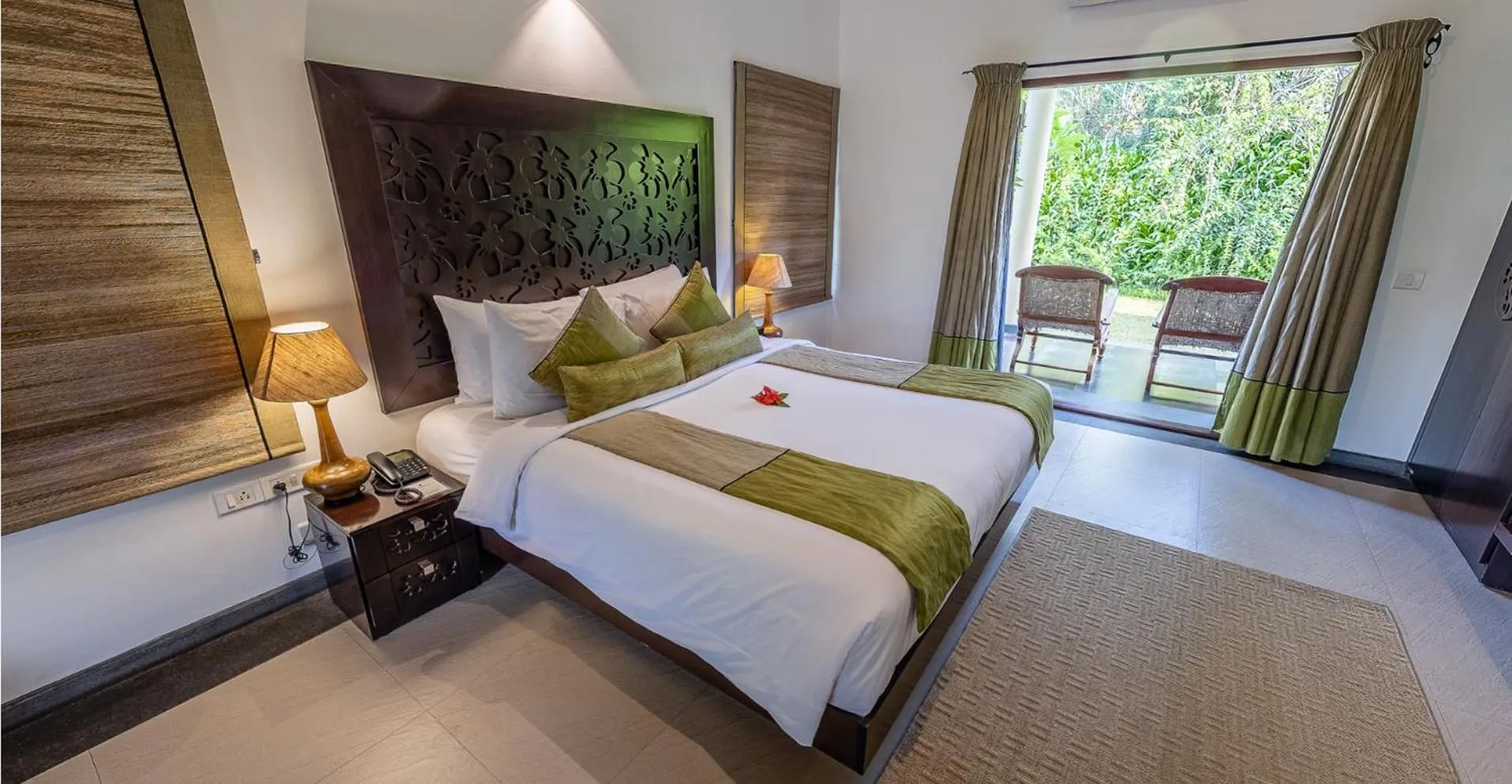 Photo of the whole room, Bed in Niraamaya Wellness Retreats, Surya Samudra, Kovalam