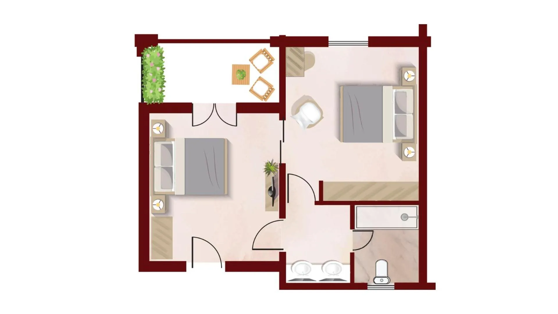 Floor plan in Grecotel LUXME Costa Botanica