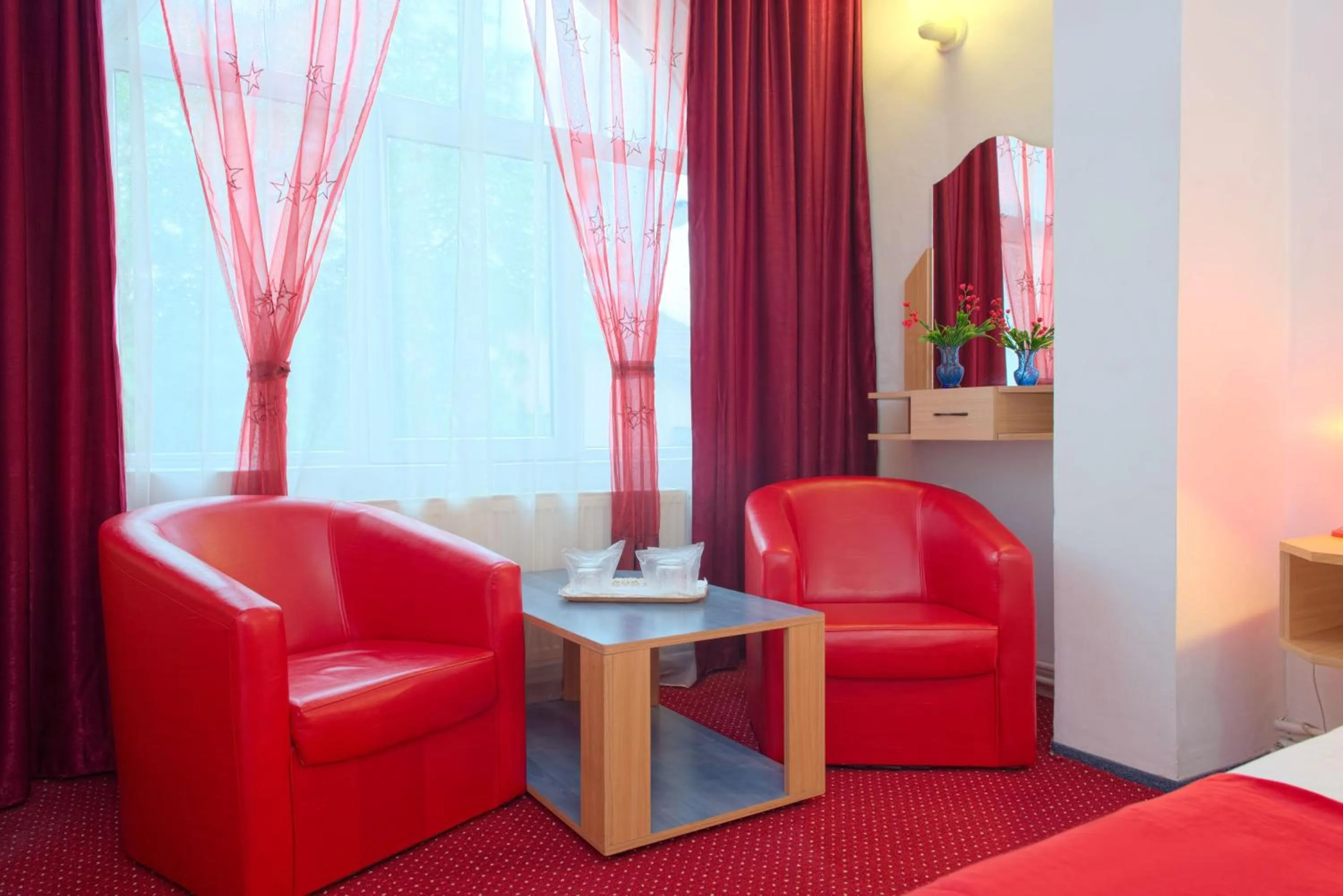 Seating area in Pensiunea Leo