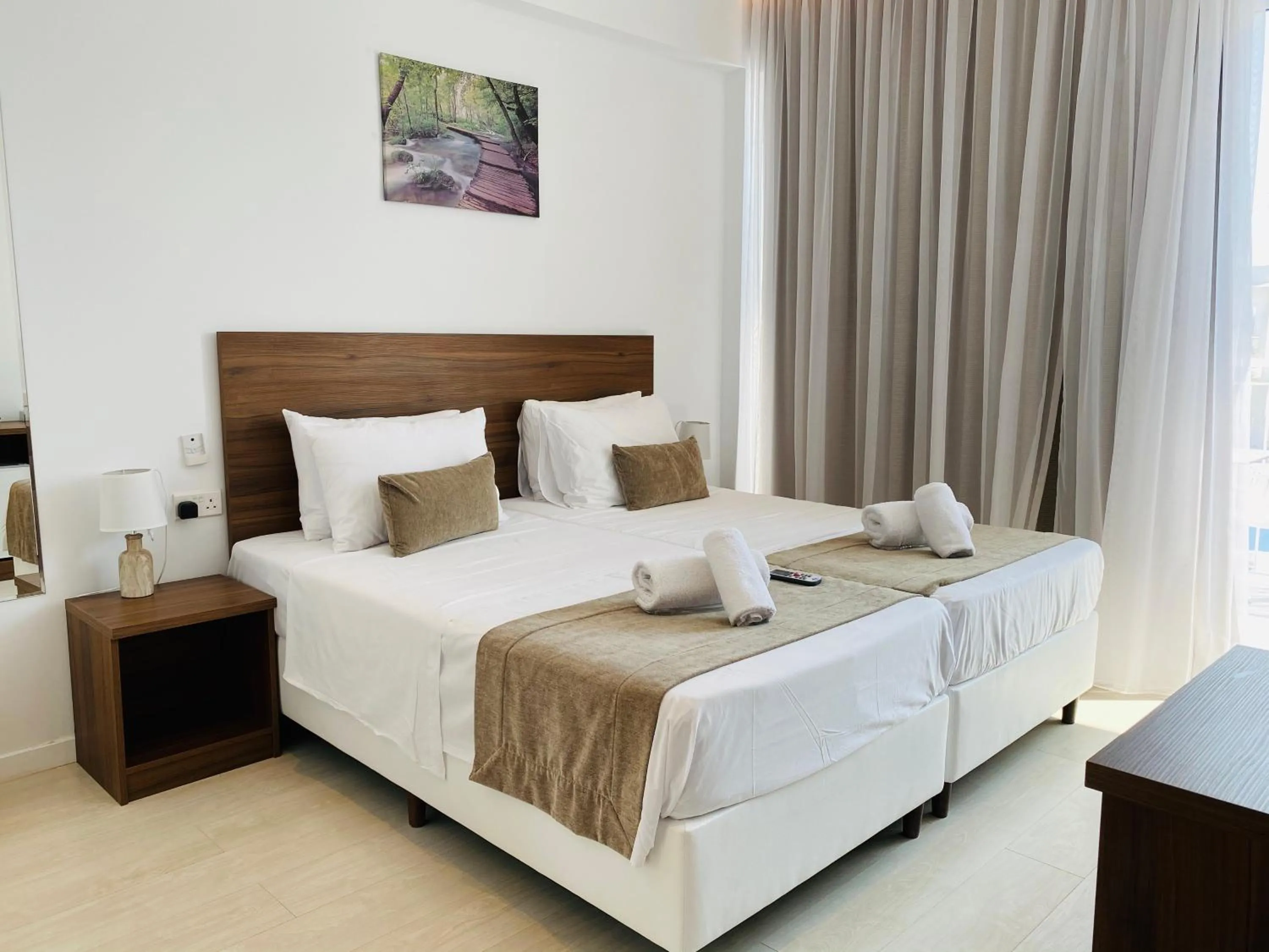 Bed in Lysithea Hotel