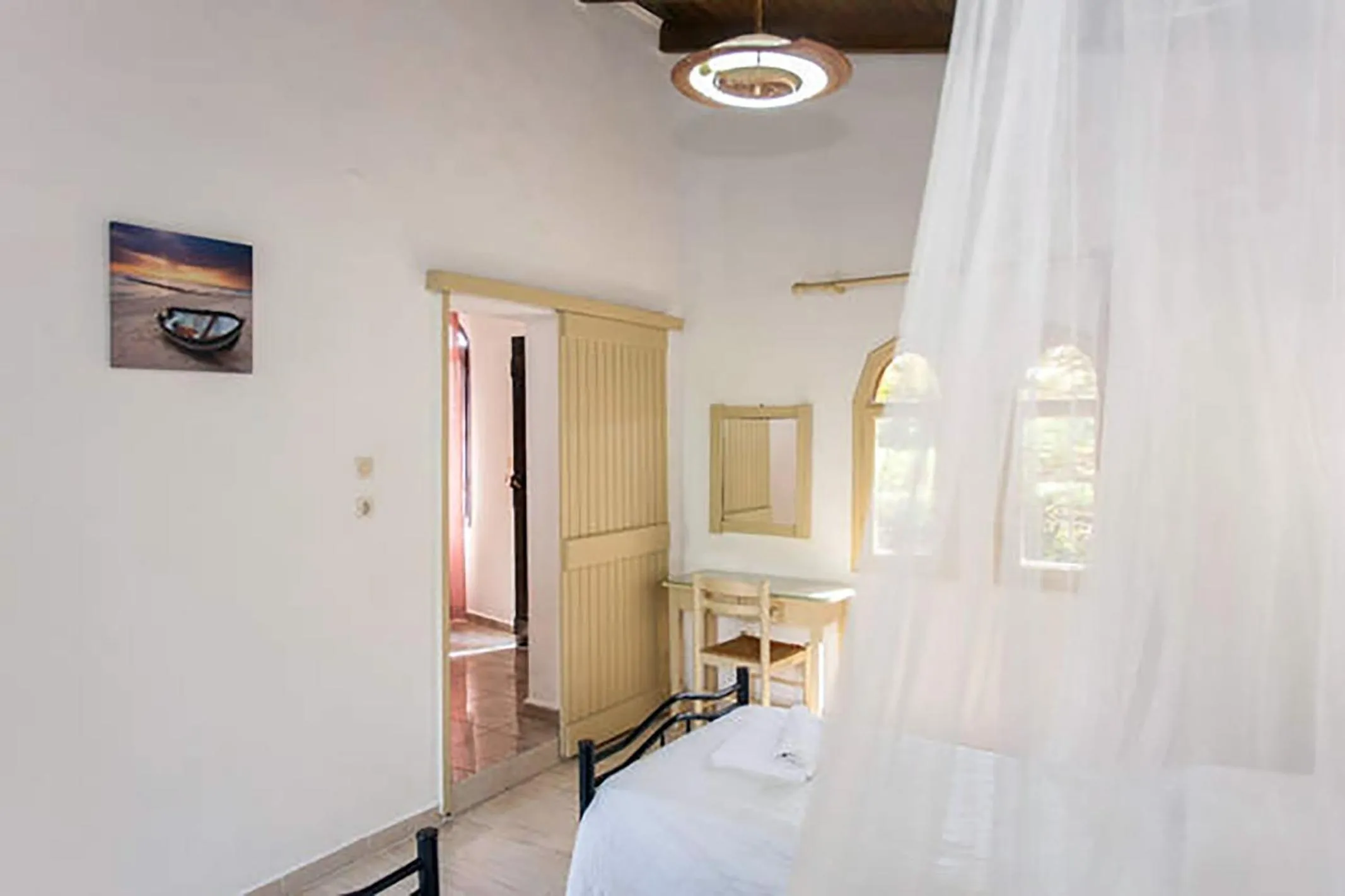 Bed in Stavros Villas&Apartments